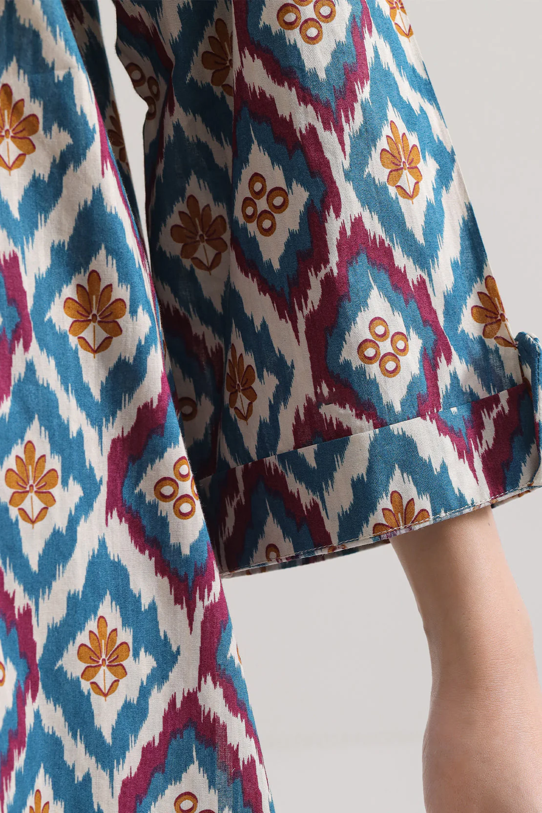 Printed Strip Lawn Stitched Shirt - Image 5