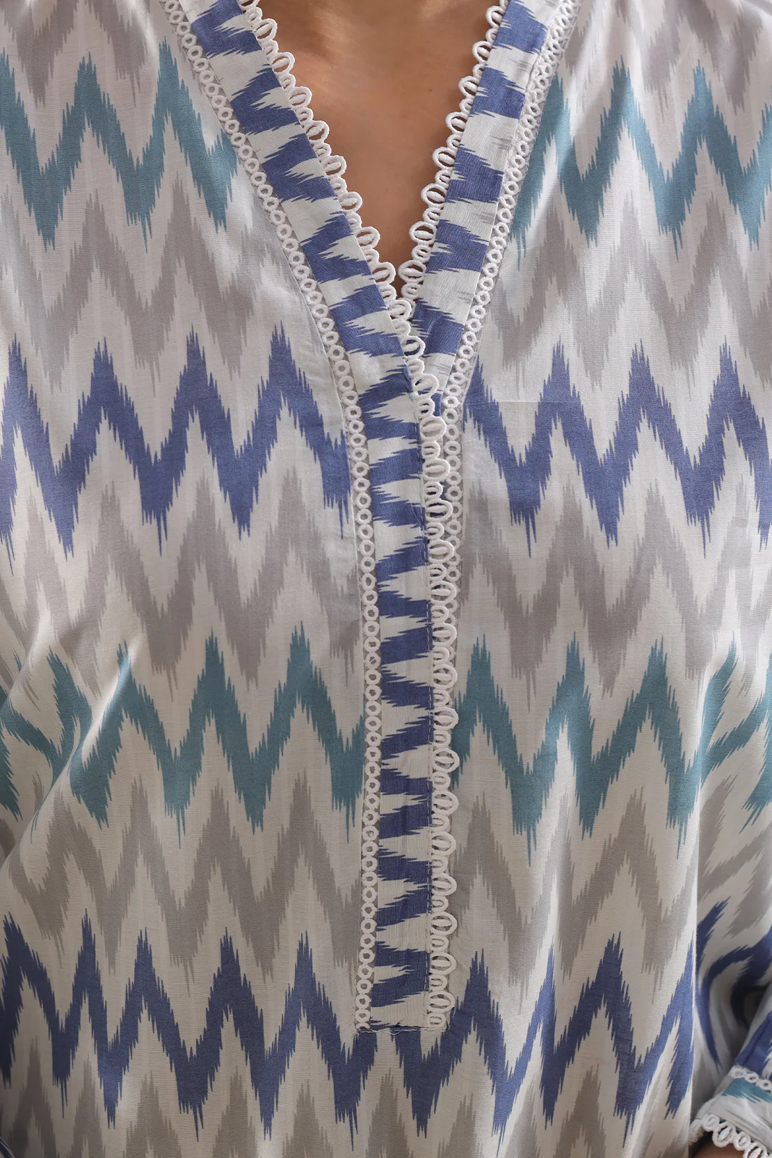 Printed Strip Lawn Stitched Shirt - Image 3