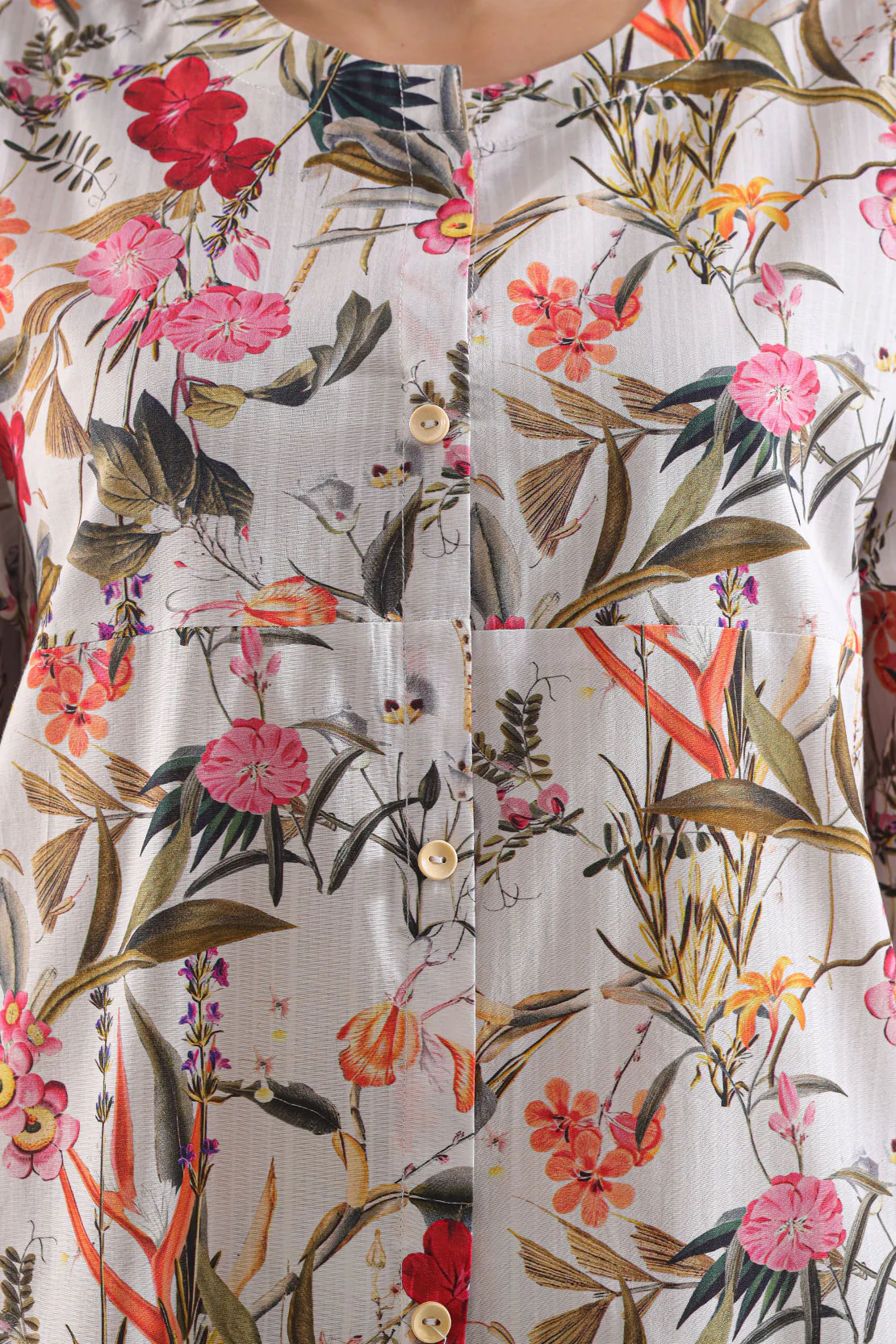 Printed Strip Lawn Stitched Shirt - Image 3