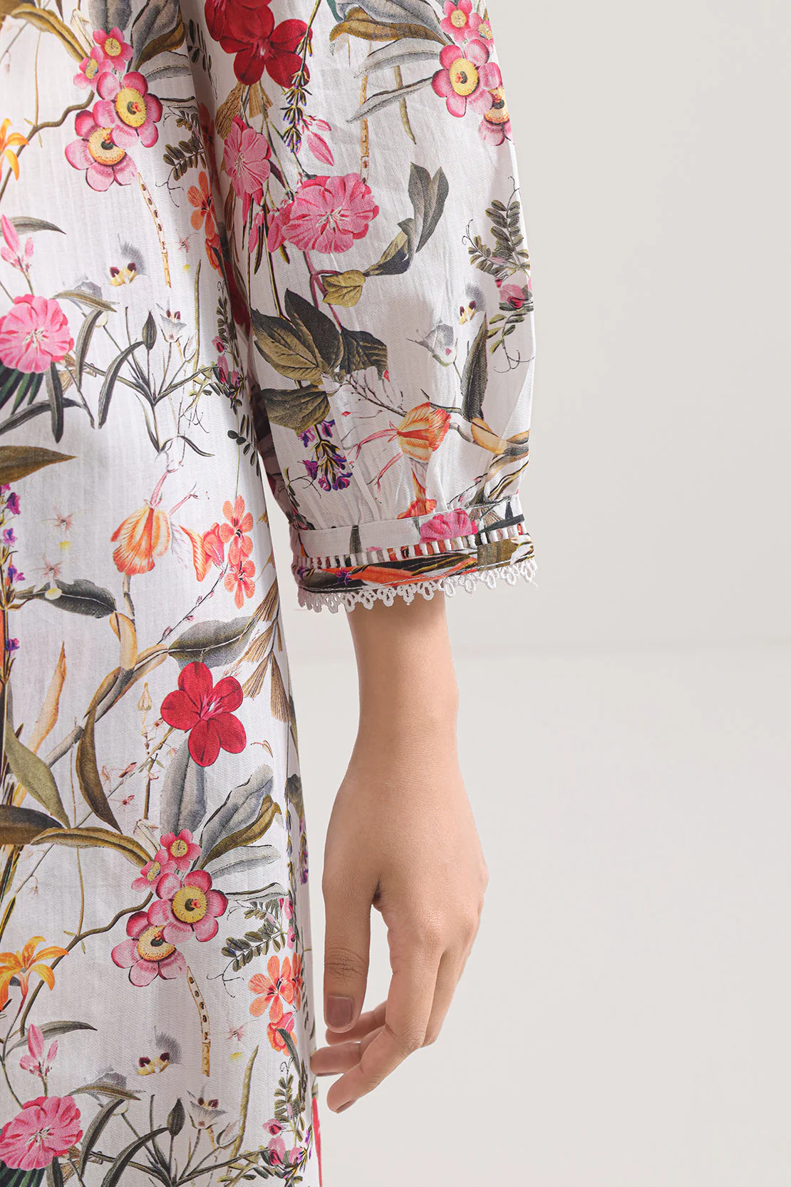 Printed Strip Lawn Stitched Shirt - Image 4