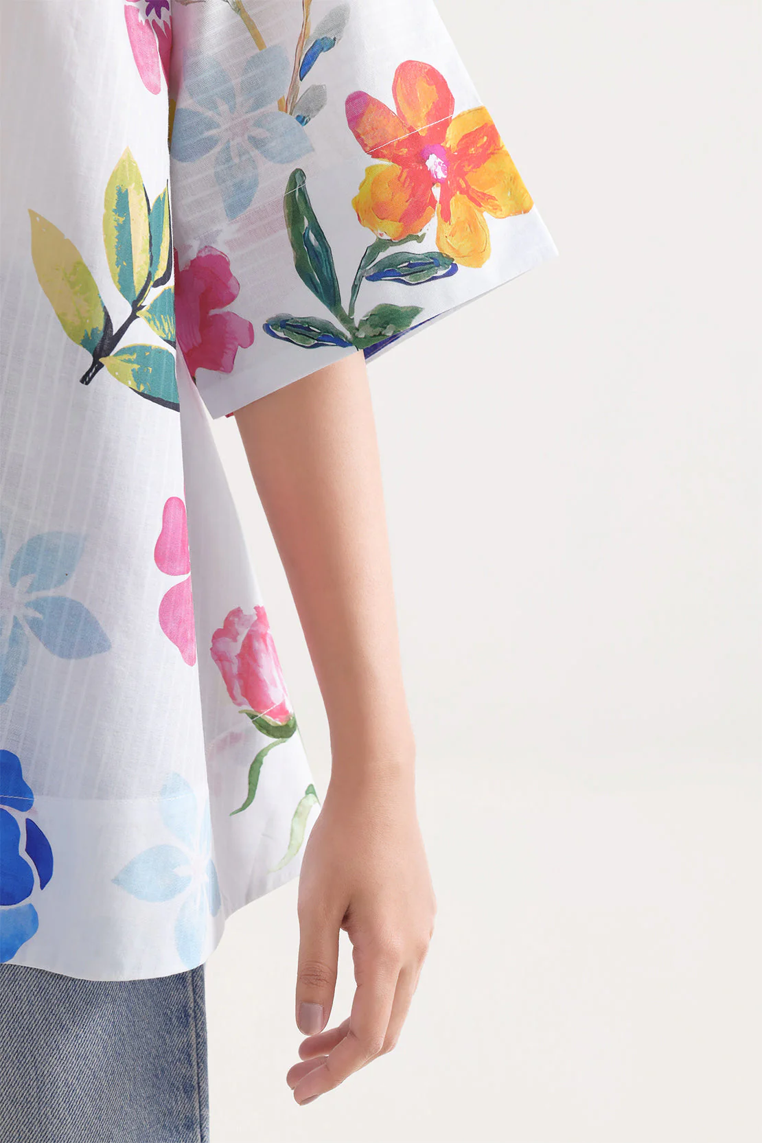 Printed Strip Lawn Stitched Shirt - Image 4