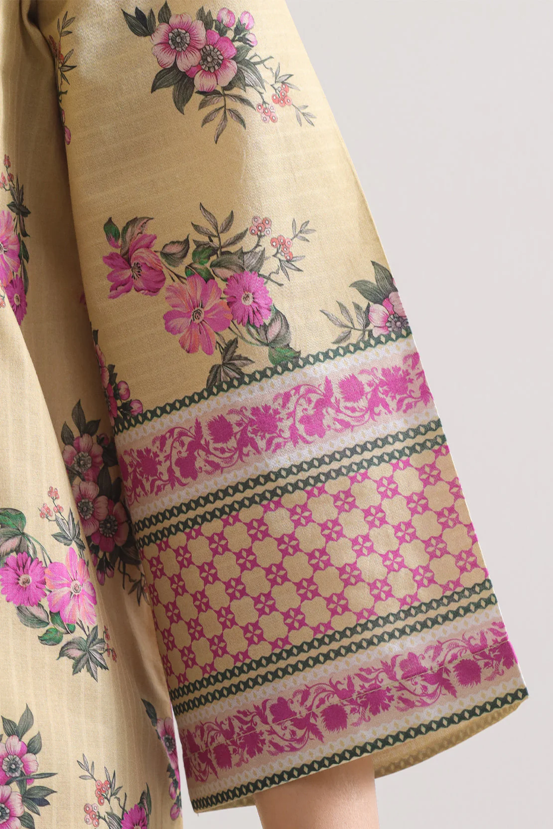 Printed Strip Lawn Stitched Shirt - Image 5