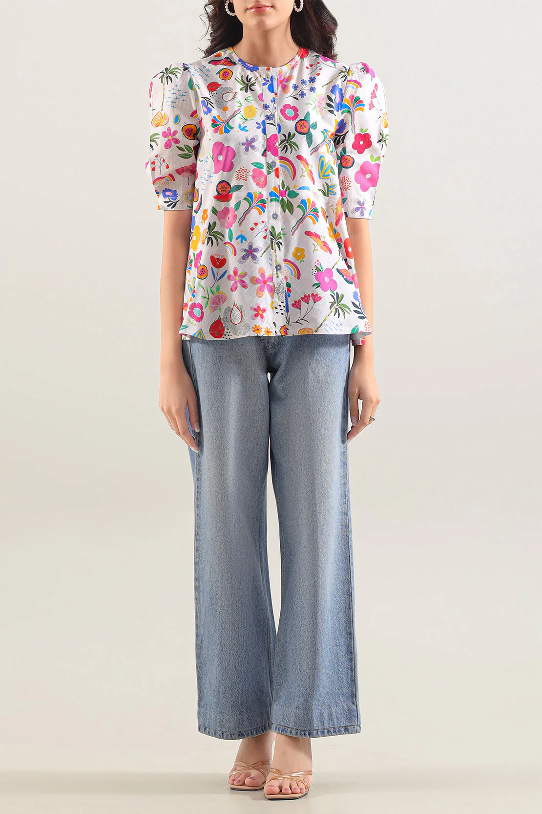 Printed Strip Lawn Stitched Shirt
