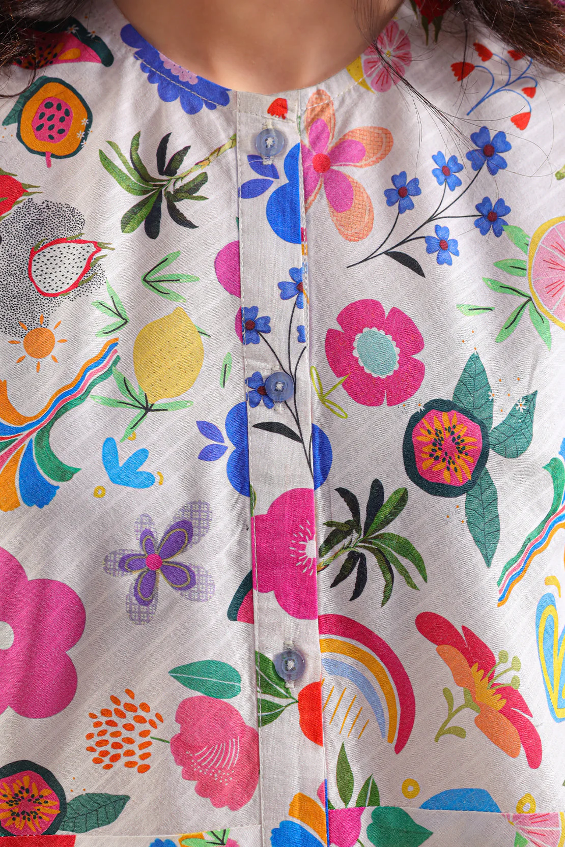 Printed Strip Lawn Stitched Shirt - Image 5