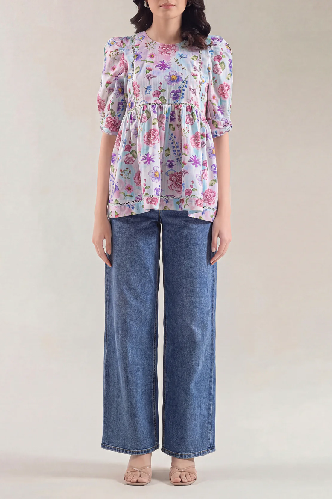 Printed Strip Lawn Stitched Shirt - Image 2