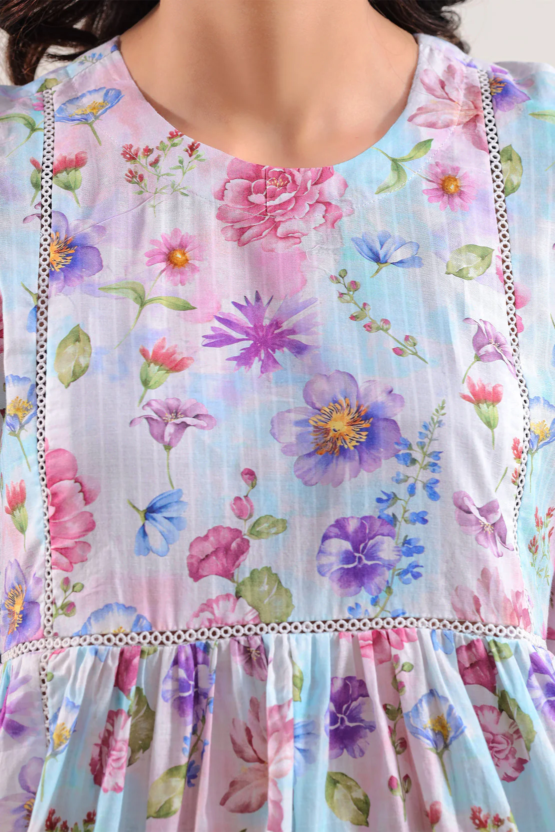Printed Strip Lawn Stitched Shirt - Image 5