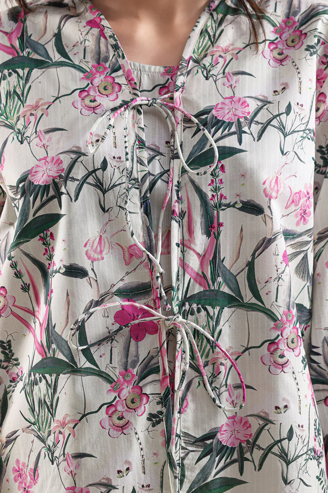 Printed Strip Lawn Stitched Shirt - Image 3