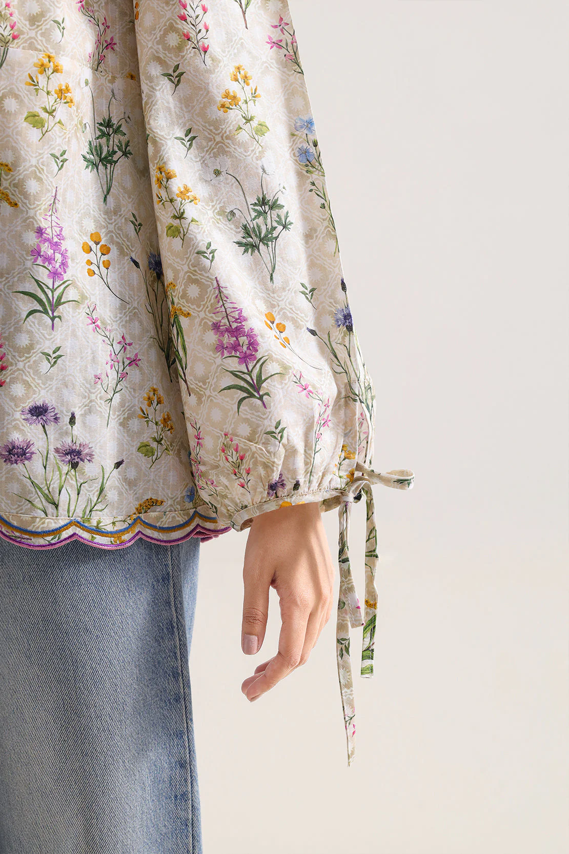 Printed Strip Lawn Stitched Shirt - Image 5
