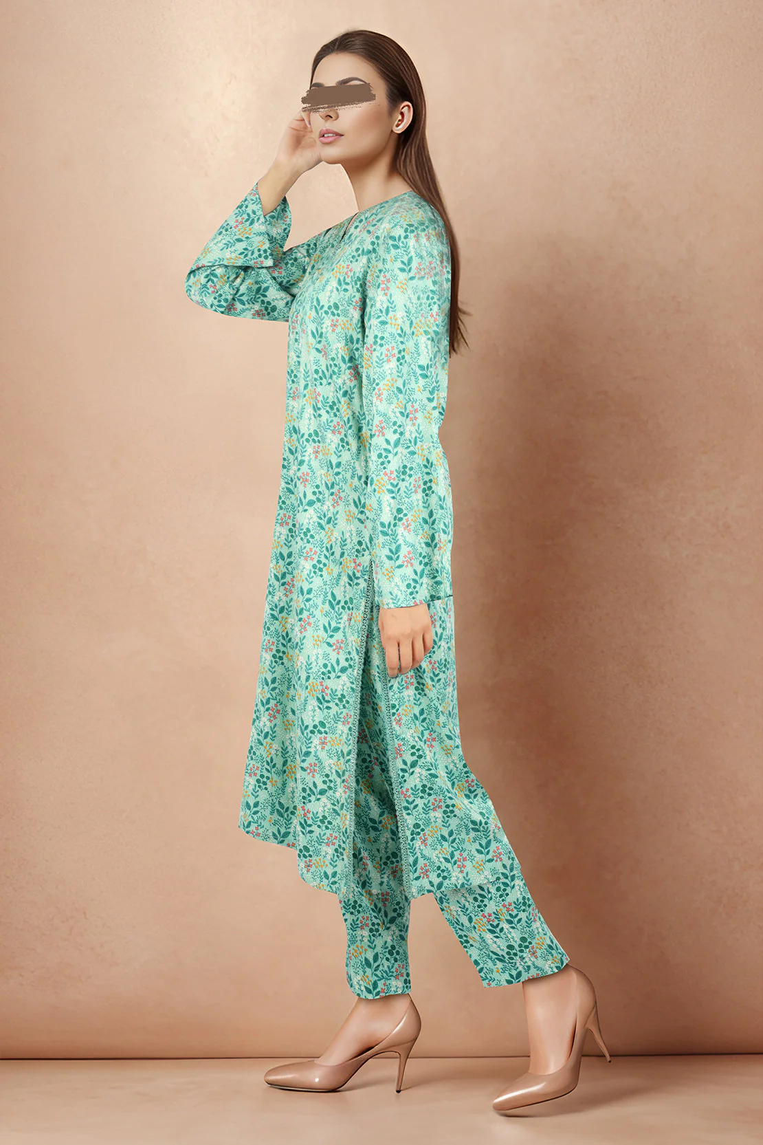 Printed Viscose Twill Stitched 2 Piece (Shirt/Trouser) - Image 2
