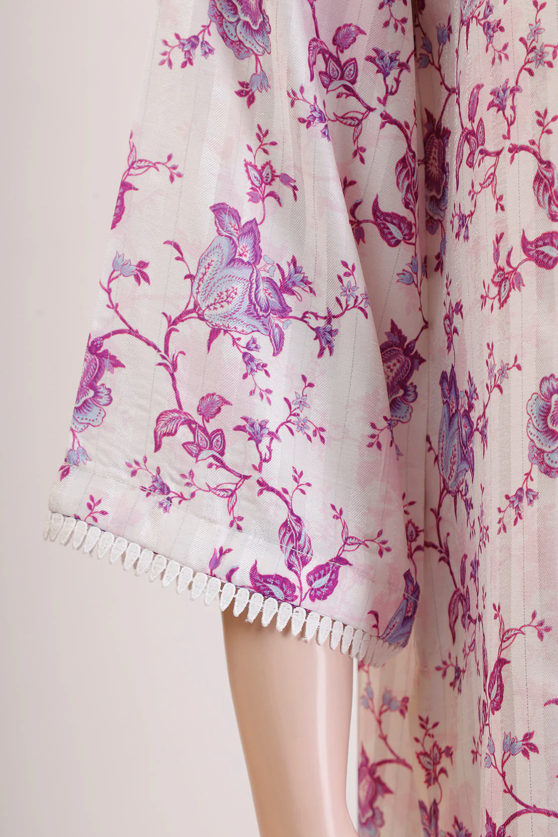 Printed Zari Silk Touch Stitched Shirt - Image 4