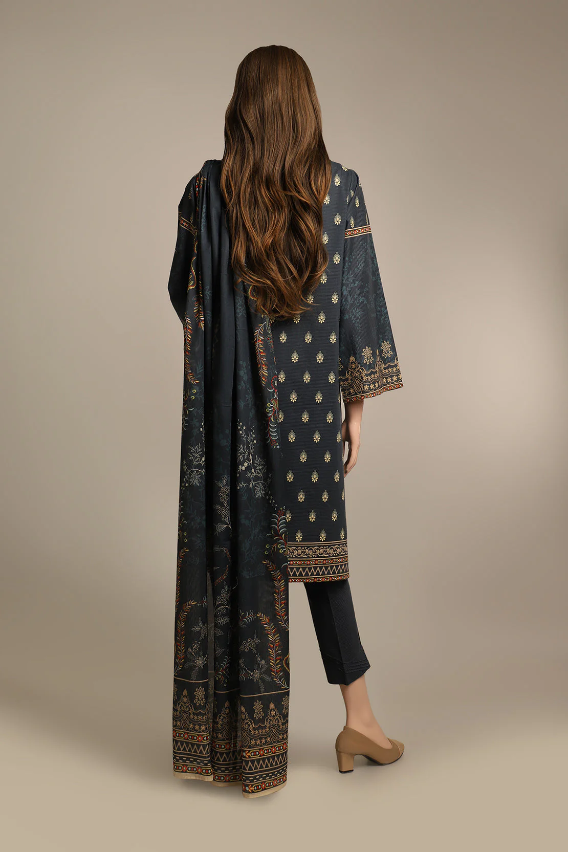 Printed cotton Filament Stitched 2 Piece (Shirt/Dupatta) - Image 2