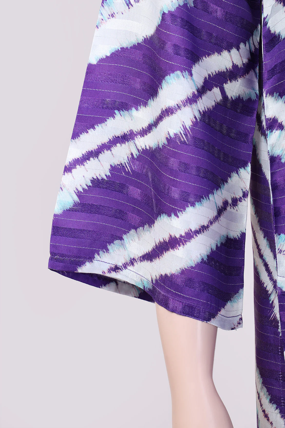 Printed Zari Silk Touch Stitched 2 Piece (Shirt/Trouser) - Image 4