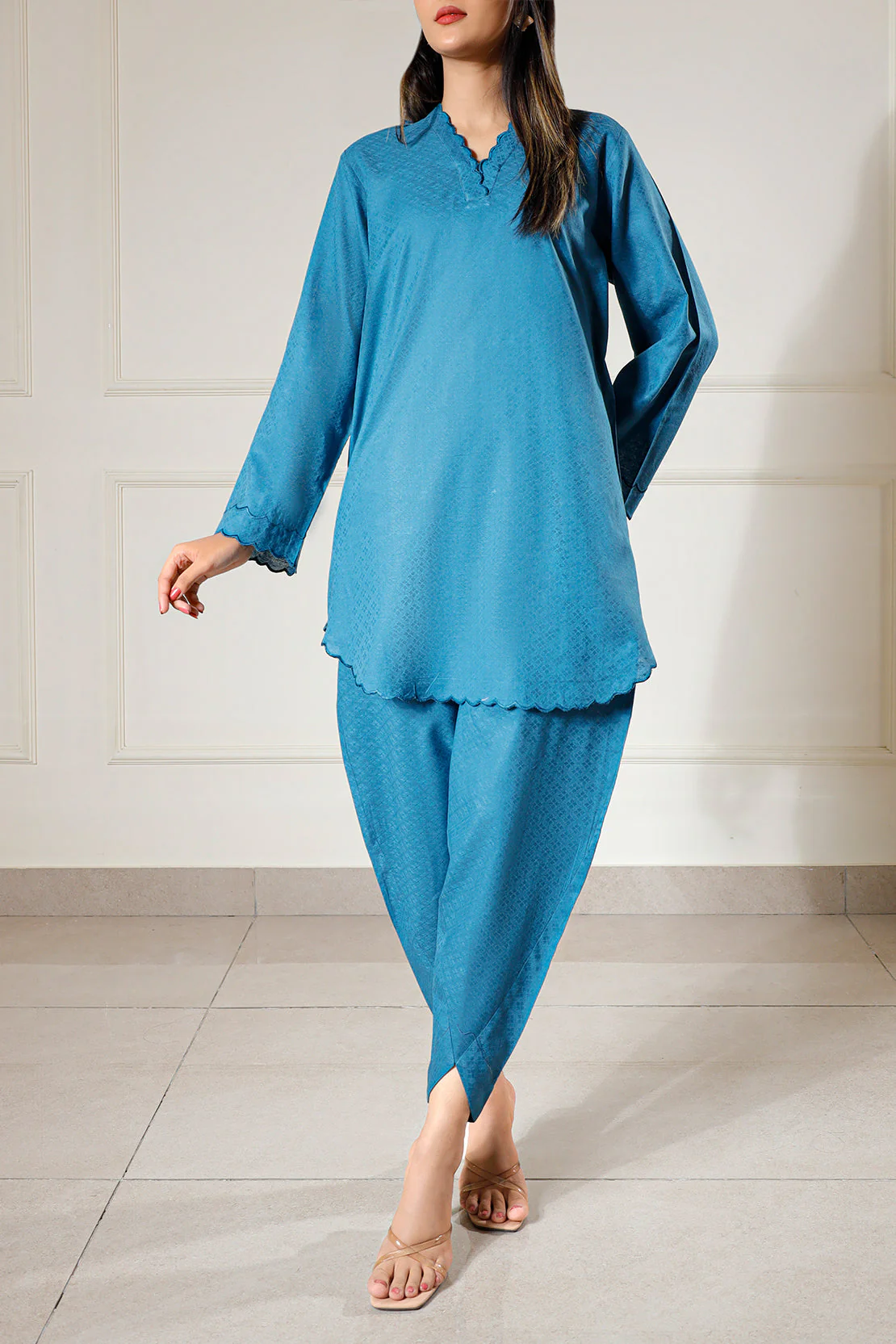 Reverse Jacquard Stitched 2 Piece (Shirt/Trouser) - Image 3