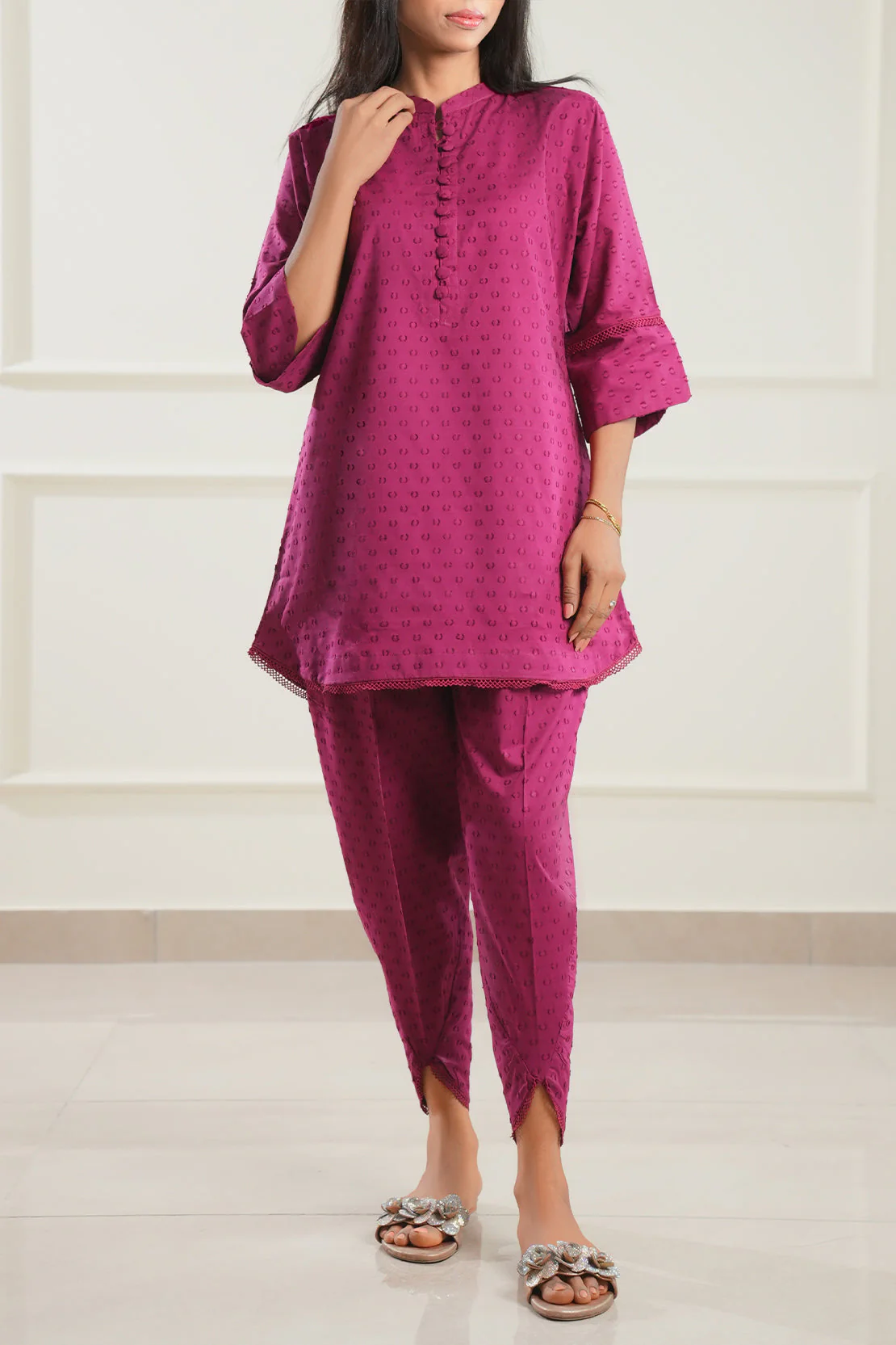 Reverse Jacquard Stitched 2 Piece (Shirt/Trouser) - Image 3