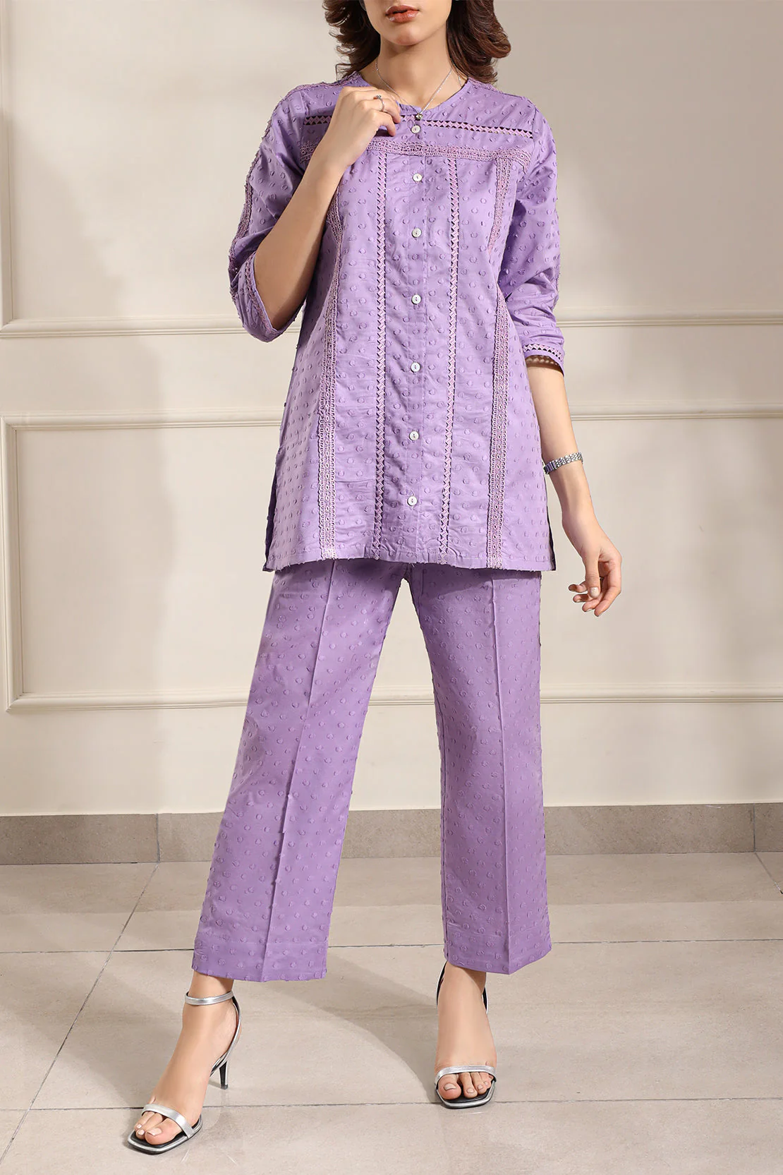 Reverse Jacquard Stitched 2 Piece (Shirt/Trouser) - Image 3