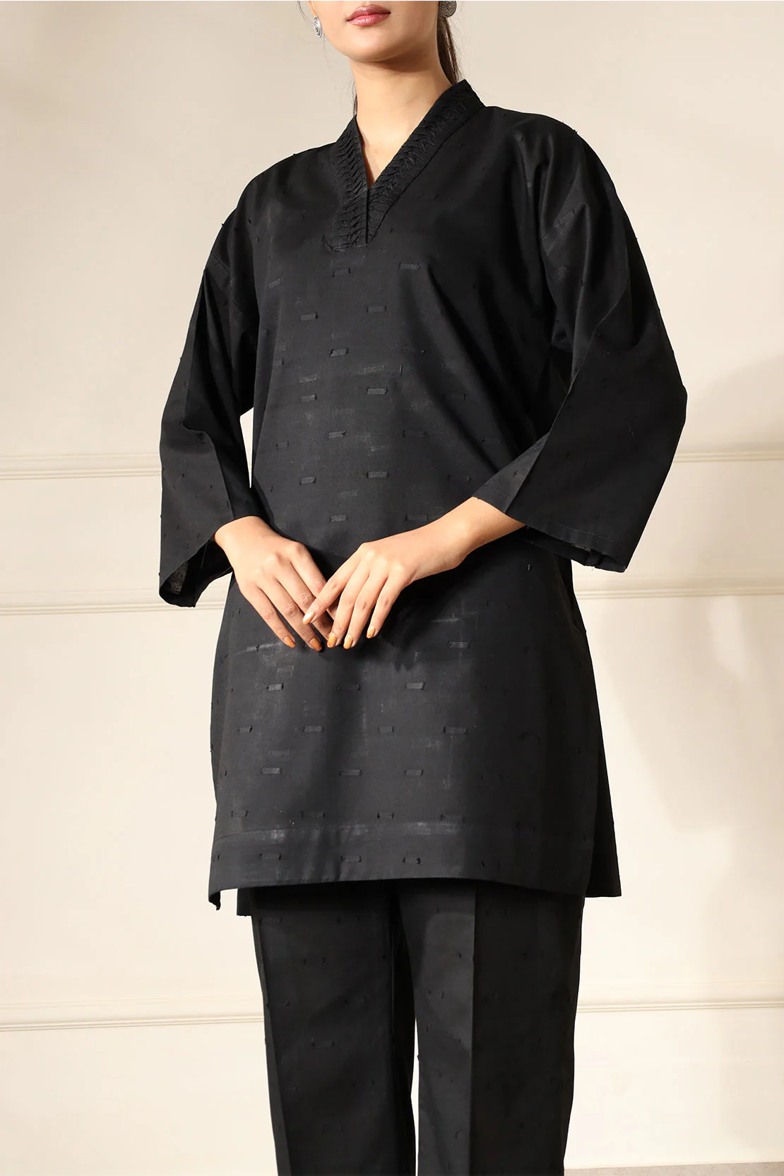 Reverse Jacquard Stitched Shirt - Image 3