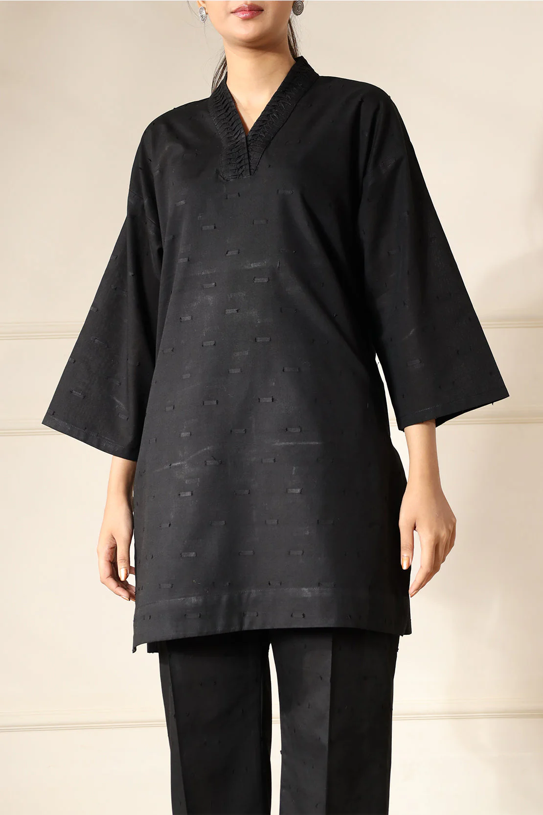 Reverse Jacquard Stitched Shirt - Image 5