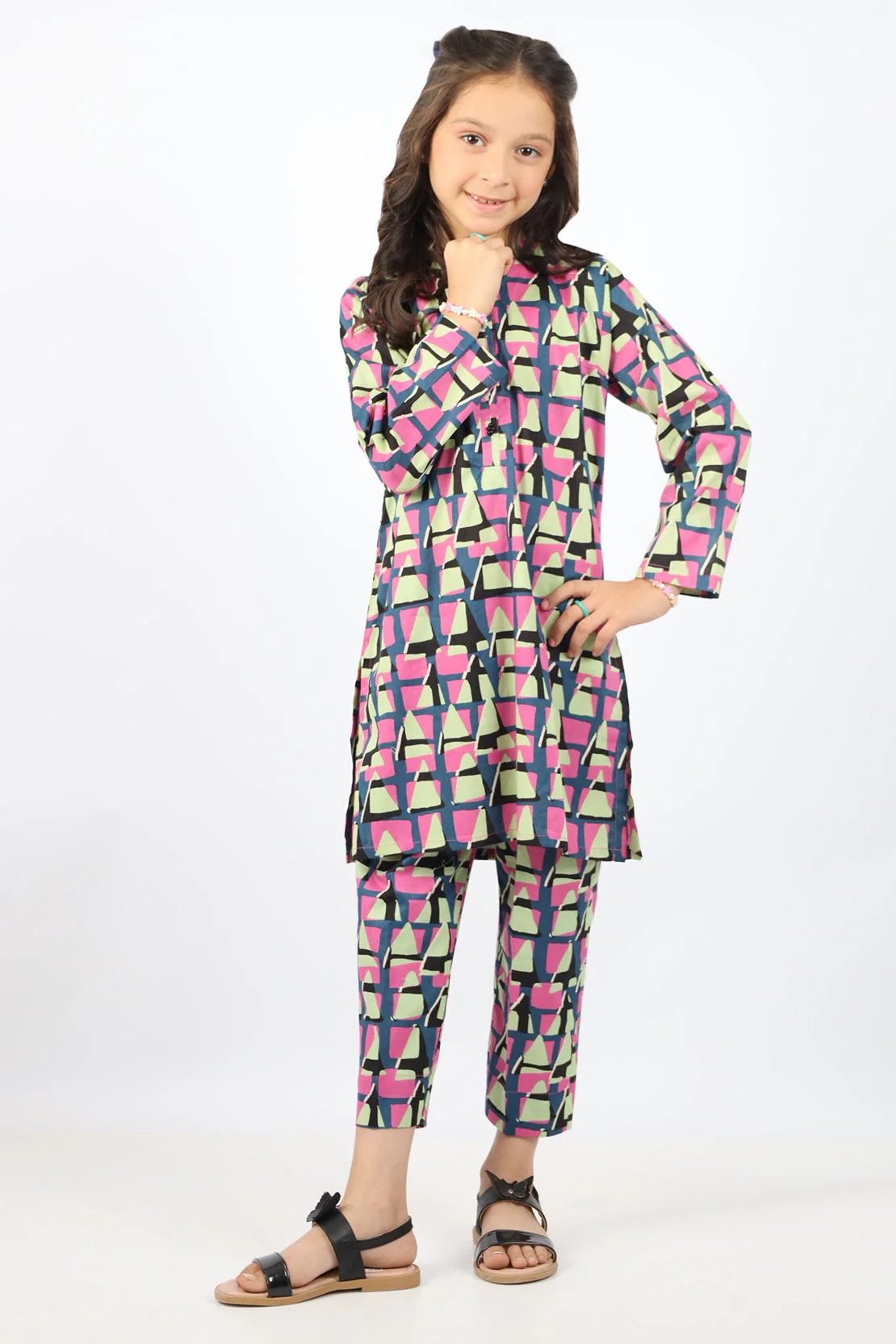 SAYA's Printed Cambric Stitched Mom And Daughter - Image 4