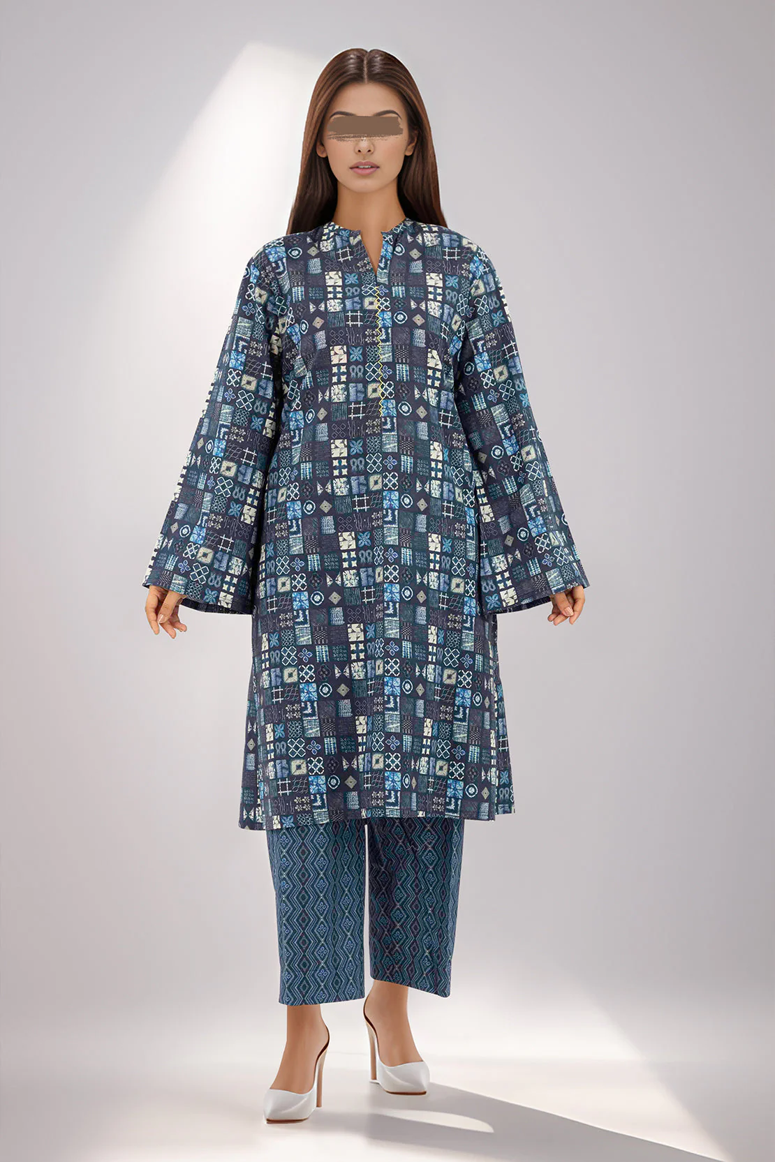 SAYA's Printed Cambric Stitched Mom And Daughter - Image 3