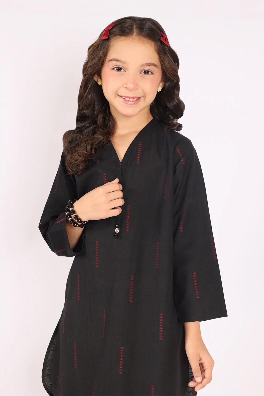 SAYA's Printed Cotton Jacquard Embroidered Stitched For Mom And Daughter - Image 4