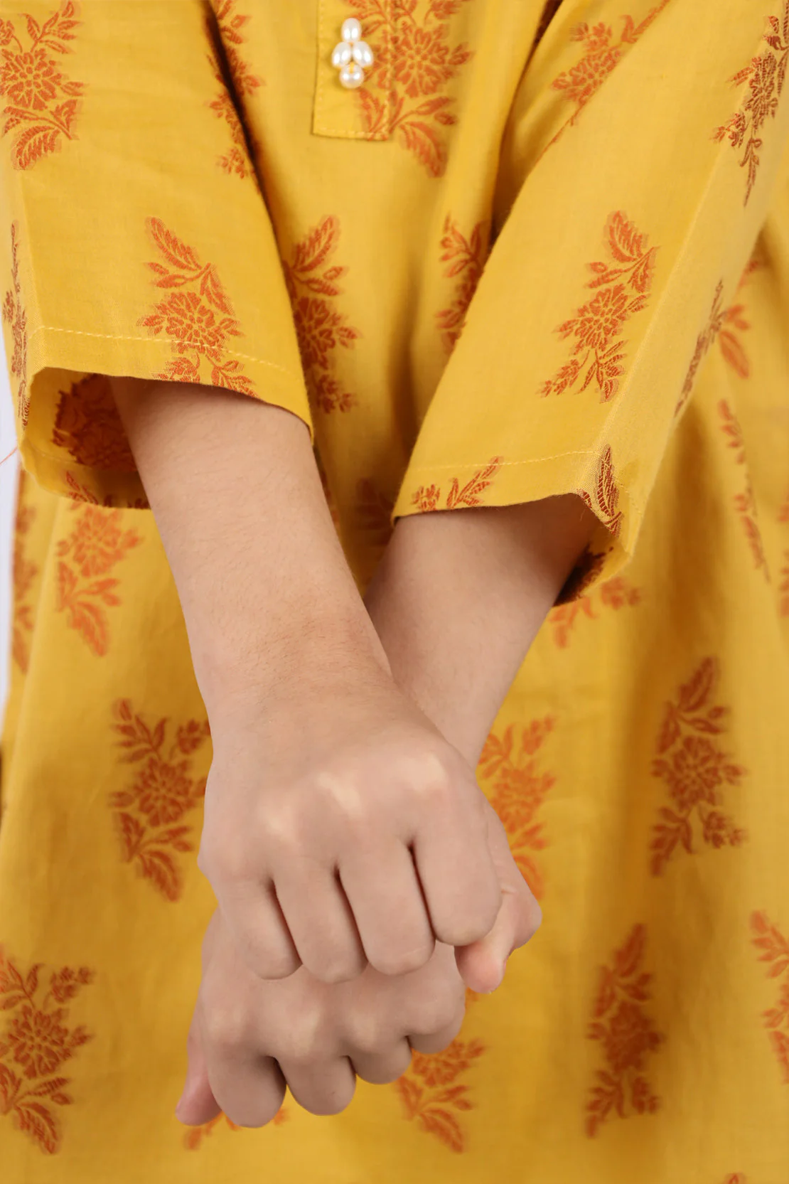 SAYA's Printed Cotton Jacquard Embroidered Stitched For Mom And Daughter - Image 8