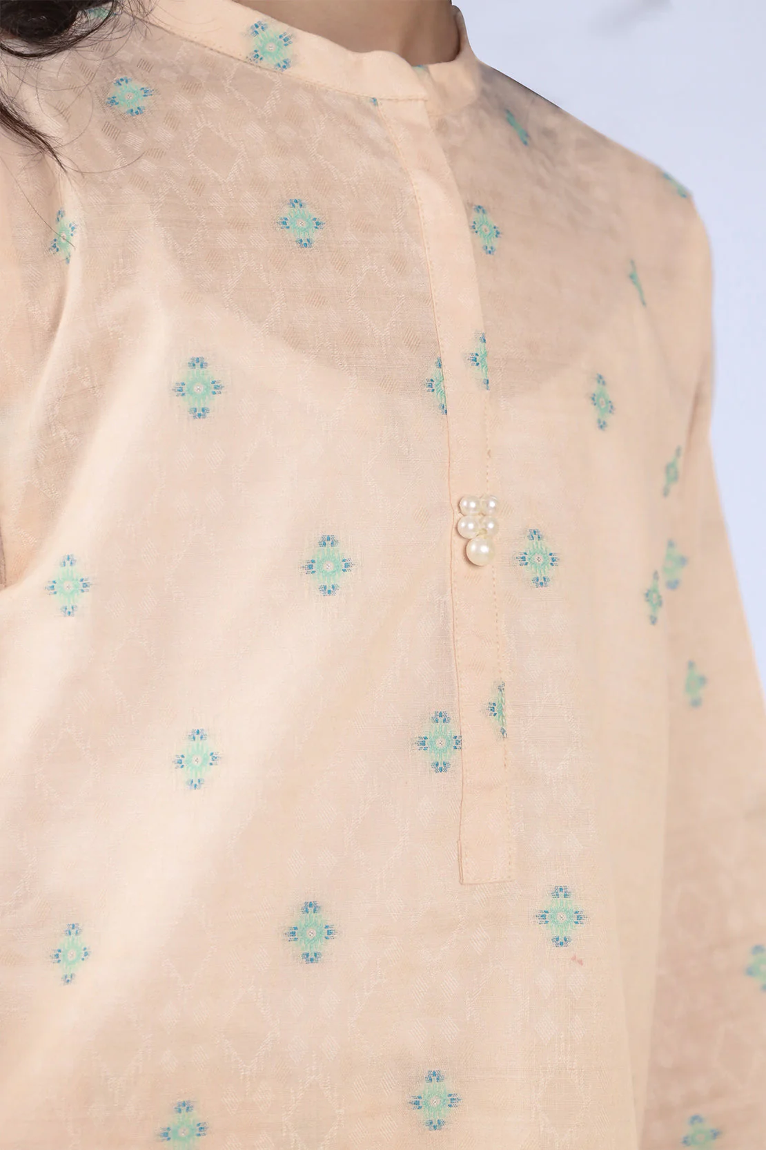 SAYA's Printed Cotton Jacquard Embroidered Stitched For Mom And Daughter - Image 8