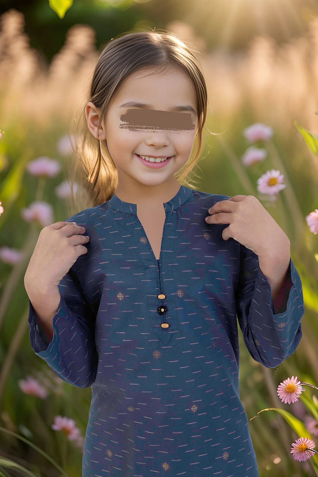 SAYA's Printed Cotton Jacquard Stitched For Mom And Daughter - Image 4