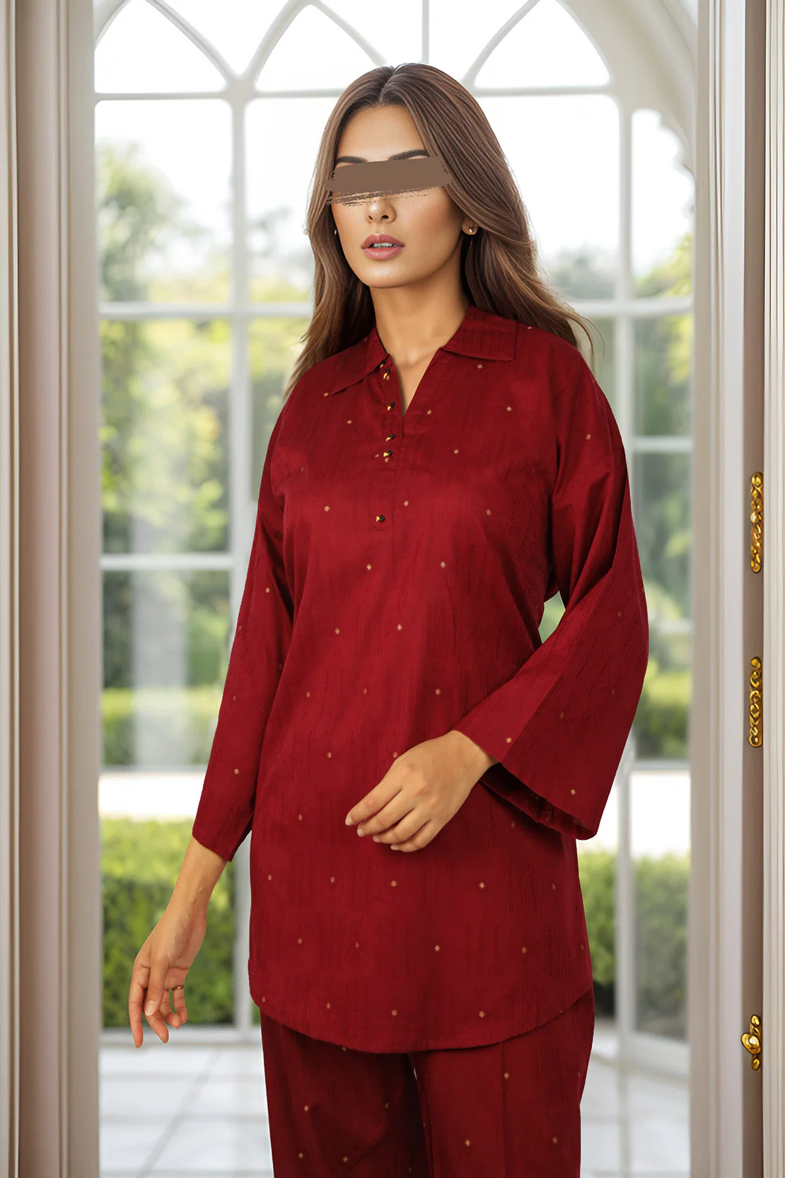 SAYA's Printed Cotton Jacquard Stitched For Mom And Daughter - Image 4