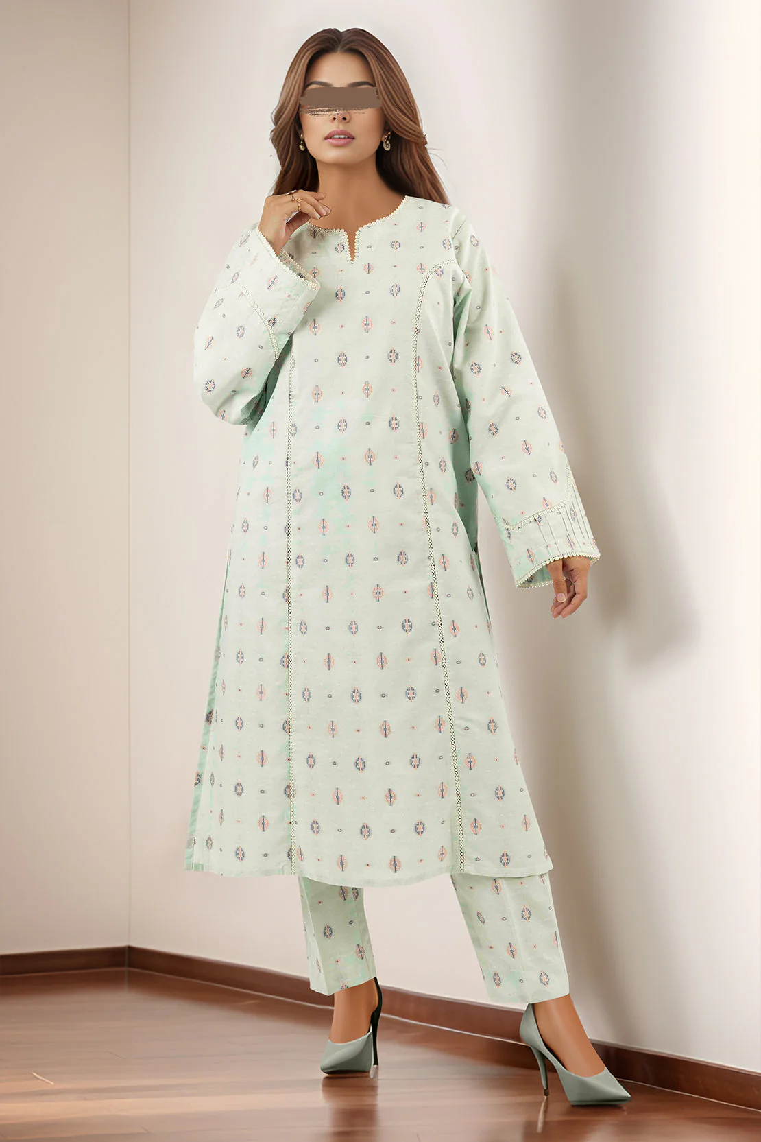 SAYA's Printed Cotton Jacquard Stitched For Mom And Daughter - Image 3
