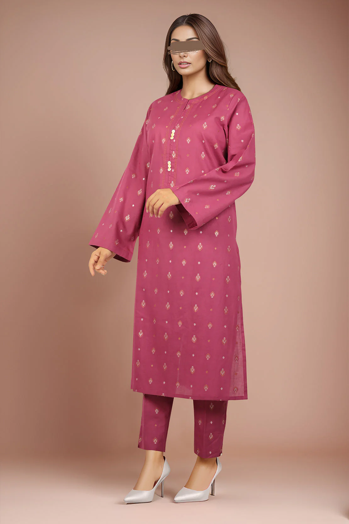 SAYA's Printed Cotton Jacquard Stitched For Mom And Daughter - Image 3