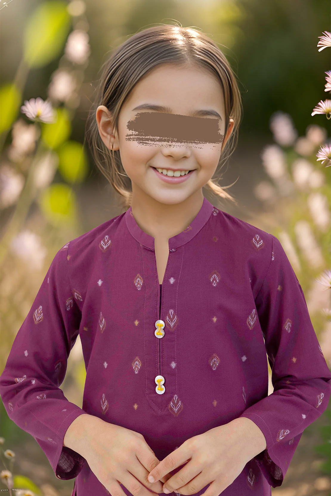 SAYA's Printed Cotton Jacquard Stitched For Mom And Daughter - Image 4
