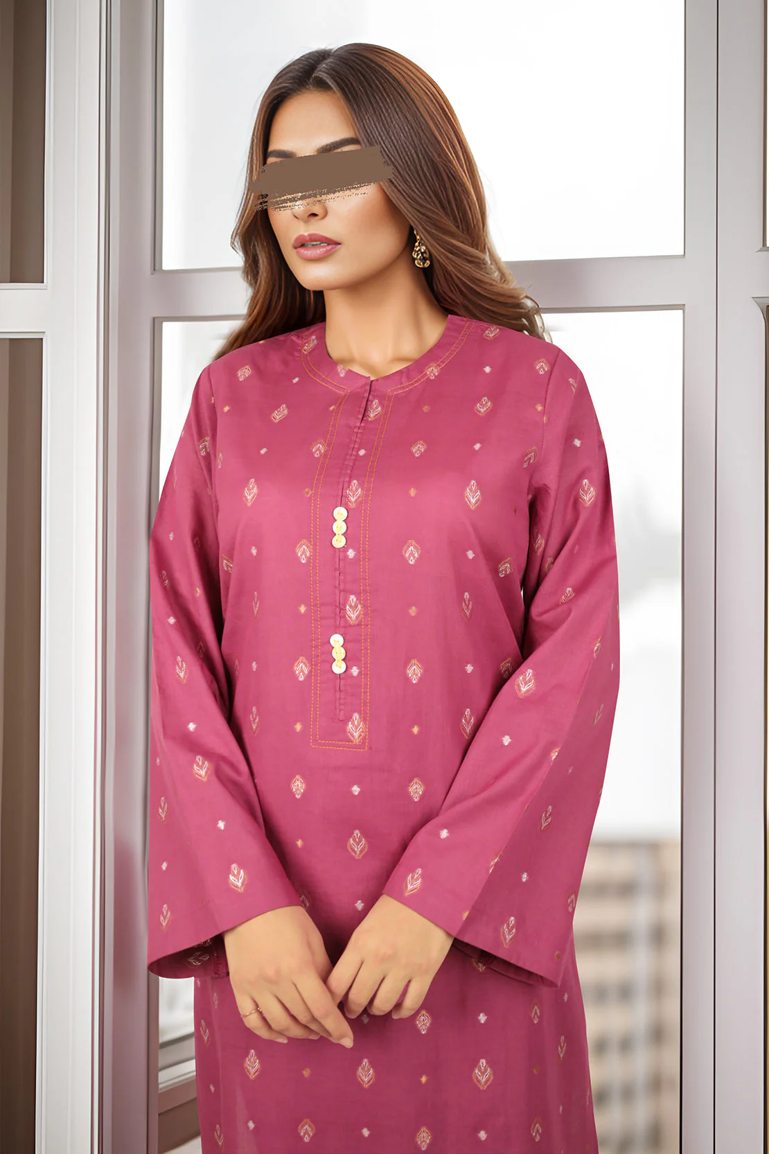 SAYA's Printed Cotton Jacquard Stitched For Mom And Daughter - Image 5