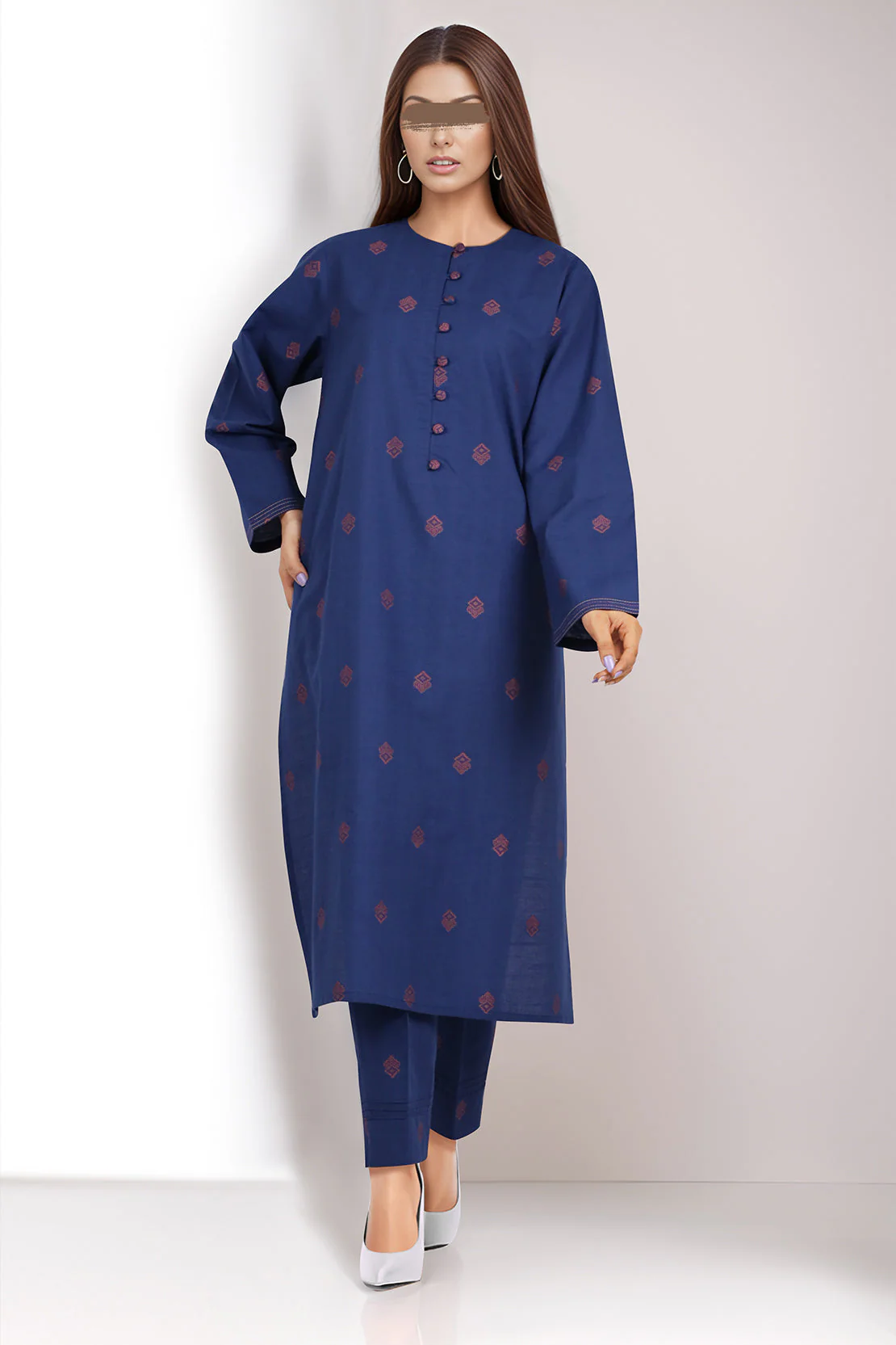 SAYA's Printed Cotton Jacquard Stitched For Mom And Daughter