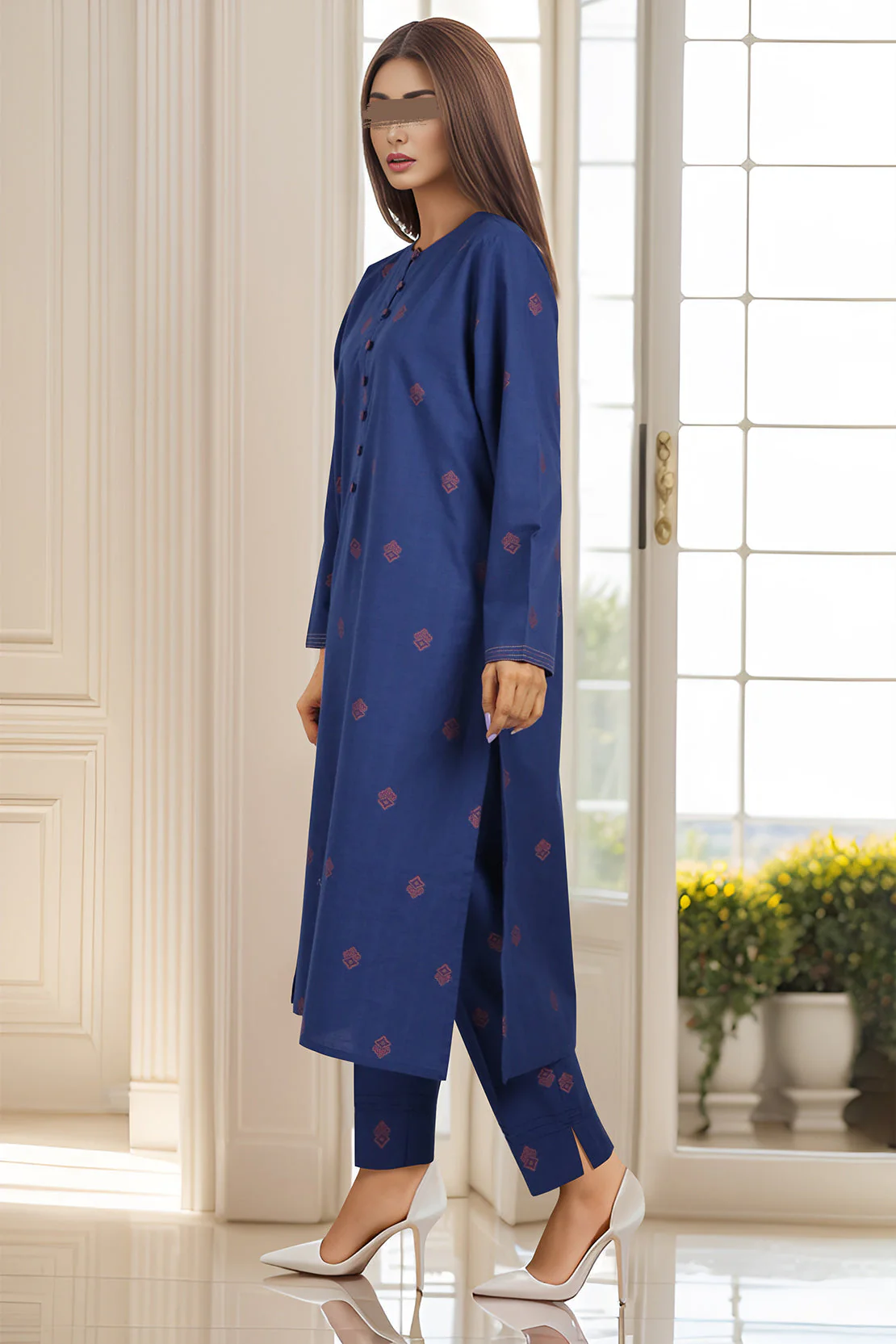 SAYA's Printed Cotton Jacquard Stitched For Mom And Daughter - Image 5