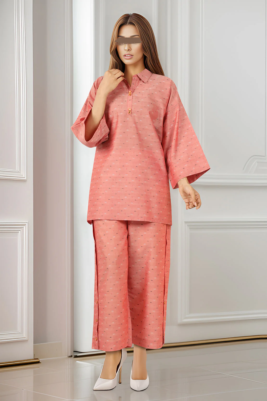 SAYA's Printed Cotton Jacquard Stitched For Mom And Daughter - Image 3