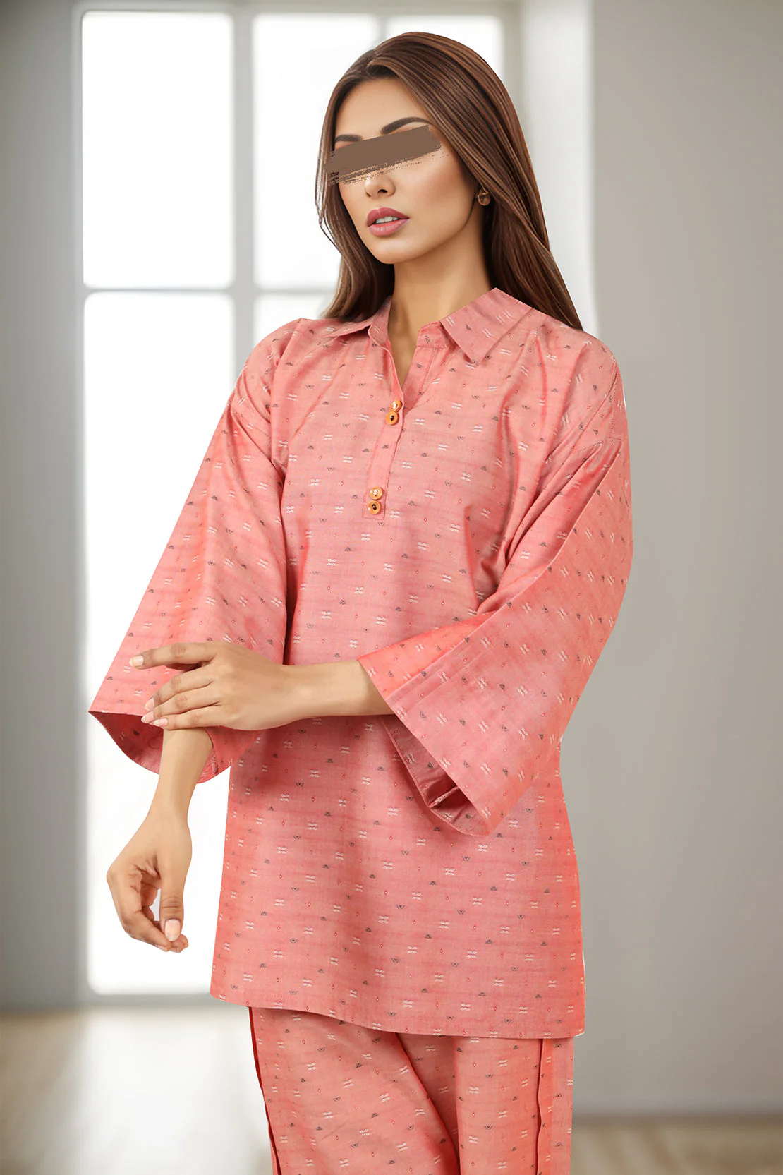 SAYA's Printed Cotton Jacquard Stitched For Mom And Daughter - Image 5