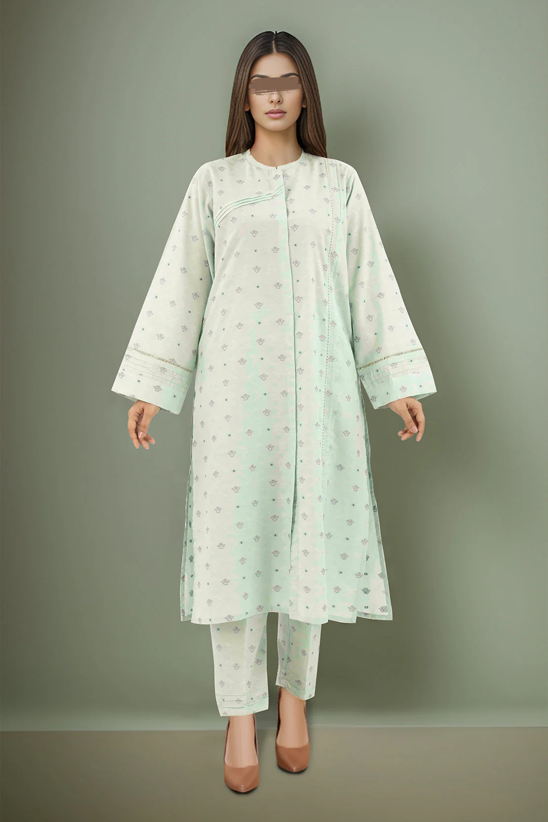 Saya'S Printed Cotton Jacquard Stitched For Mom And Daughter - Image 3