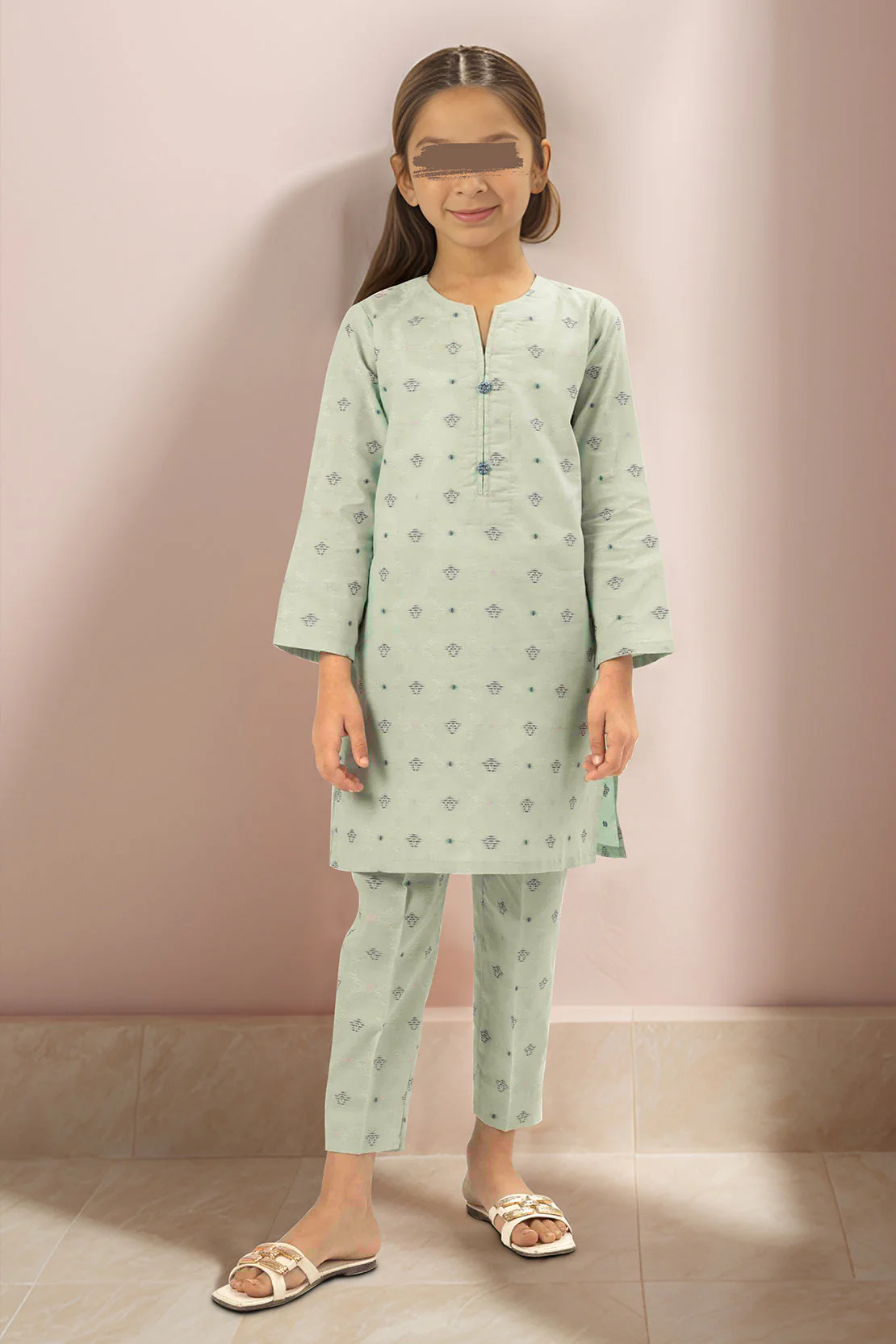 Saya'S Printed Cotton Jacquard Stitched For Mom And Daughter - Image 4