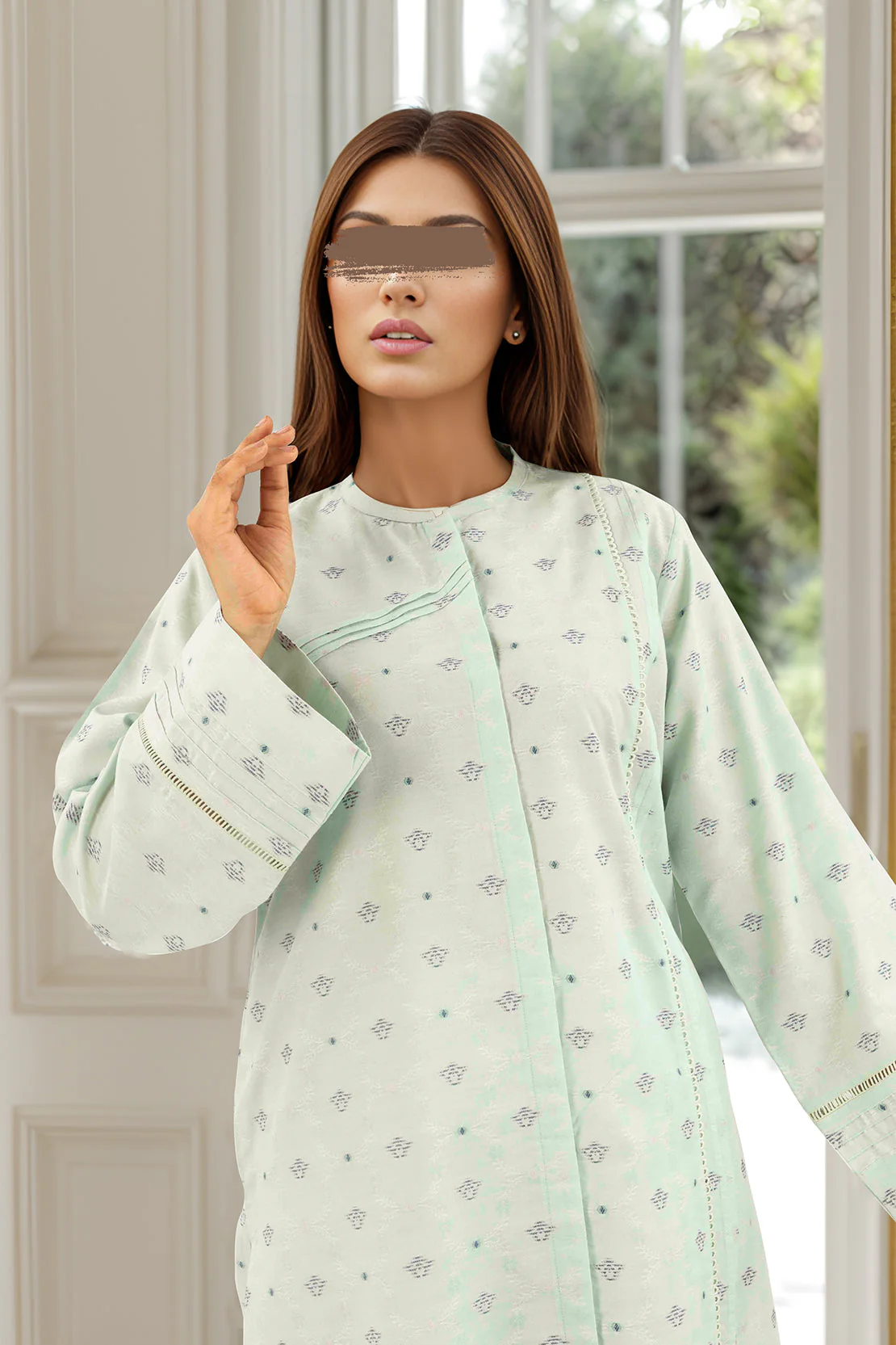 Saya'S Printed Cotton Jacquard Stitched For Mom And Daughter - Image 5