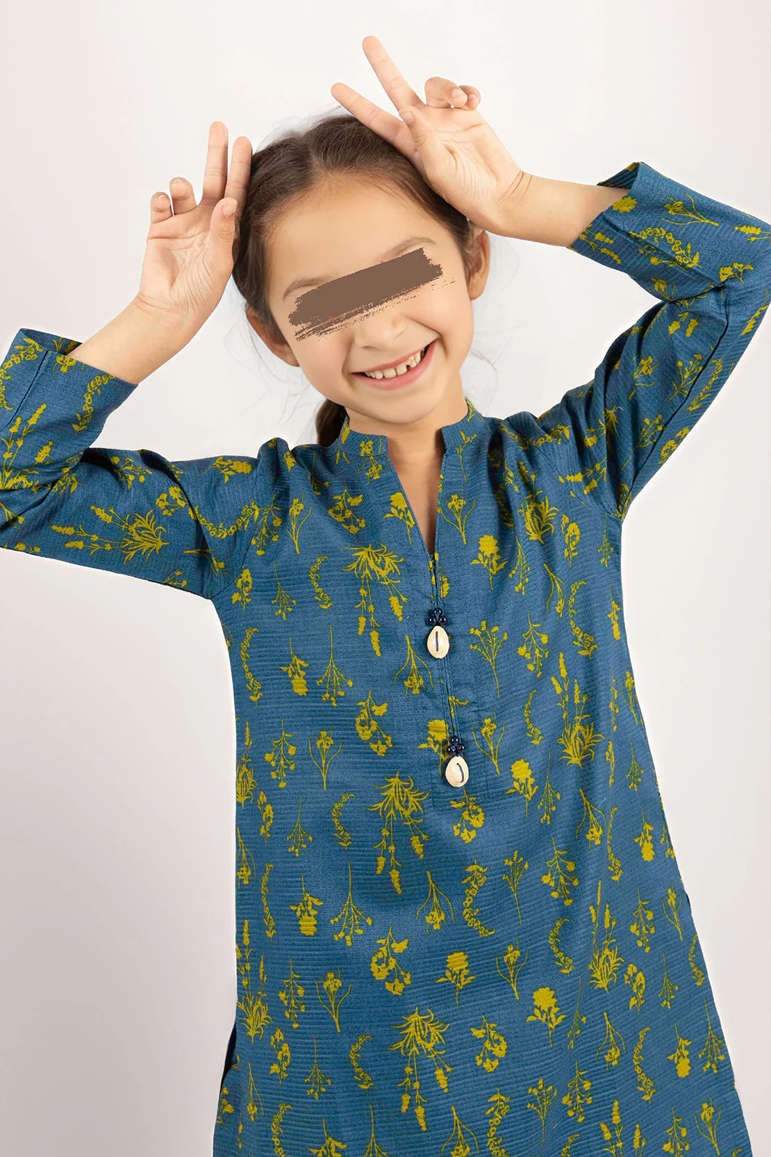 SAYA's Printed Embroidered Cotton Dobby Stitched For Mom and Daughter - Image 2