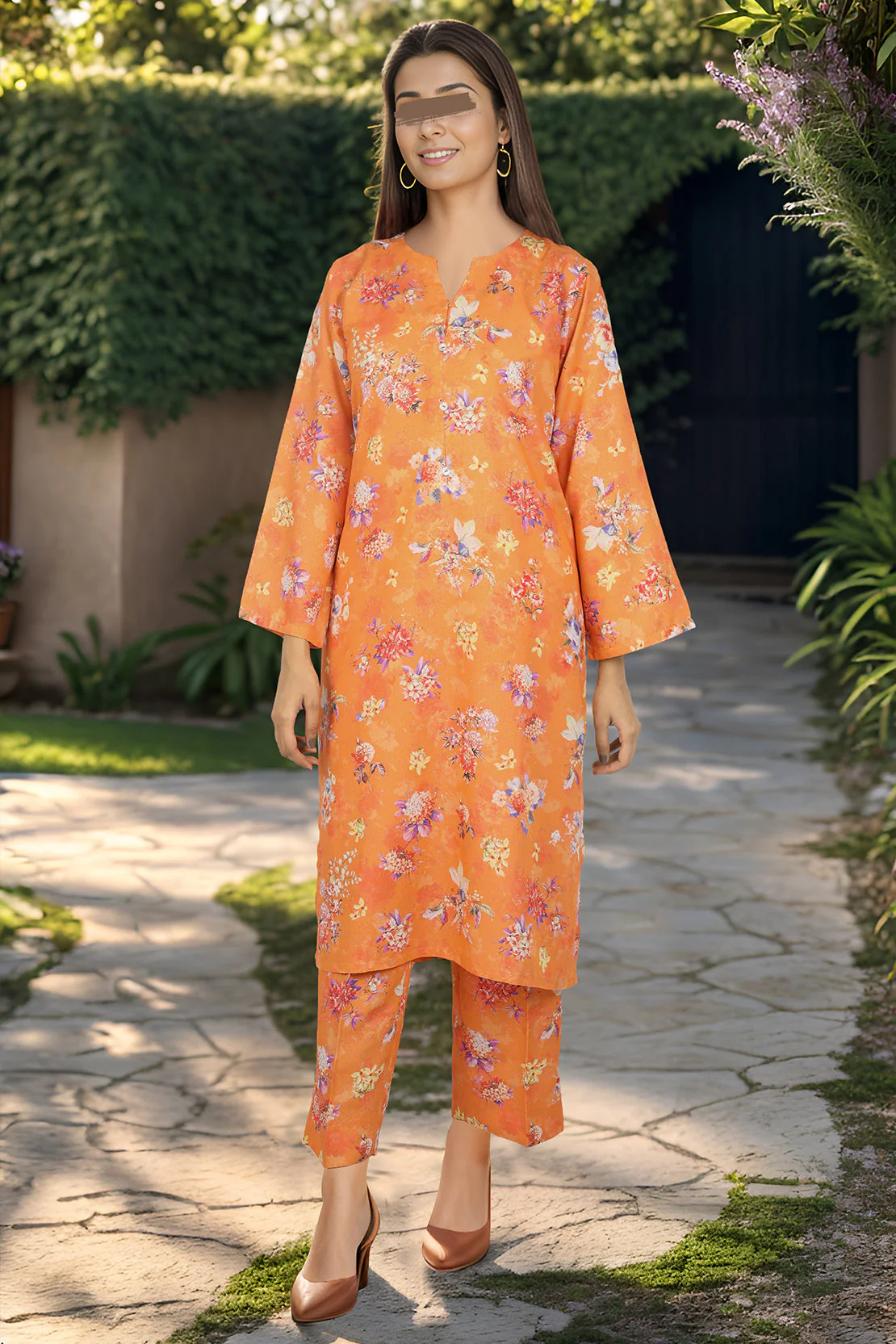 Saya'S Printed Karandi Stitched For Mom And Daughter - Image 2