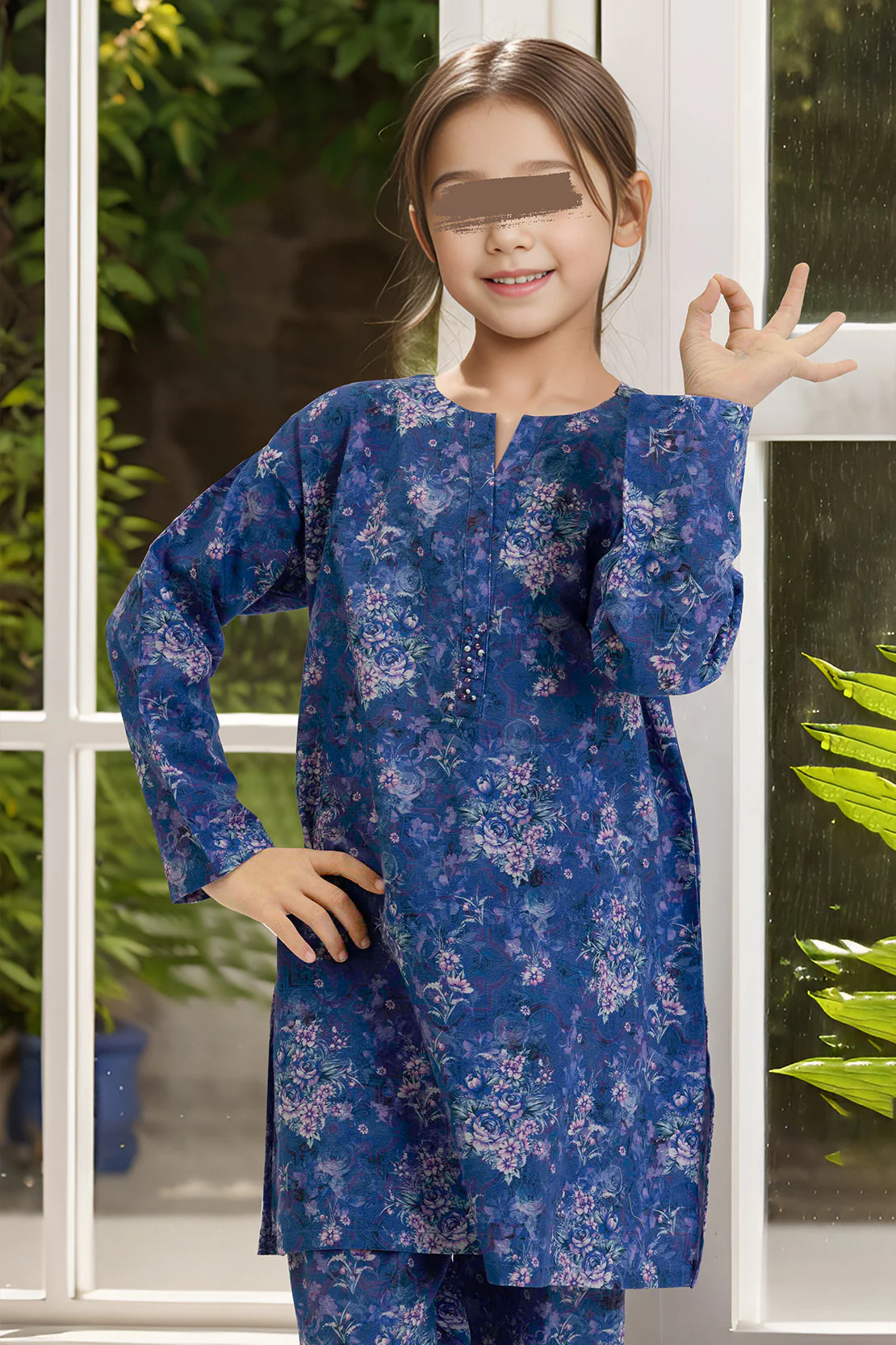 Saya'S Printed Khaddar/Linen Stitched Mom And Daughter - Image 3