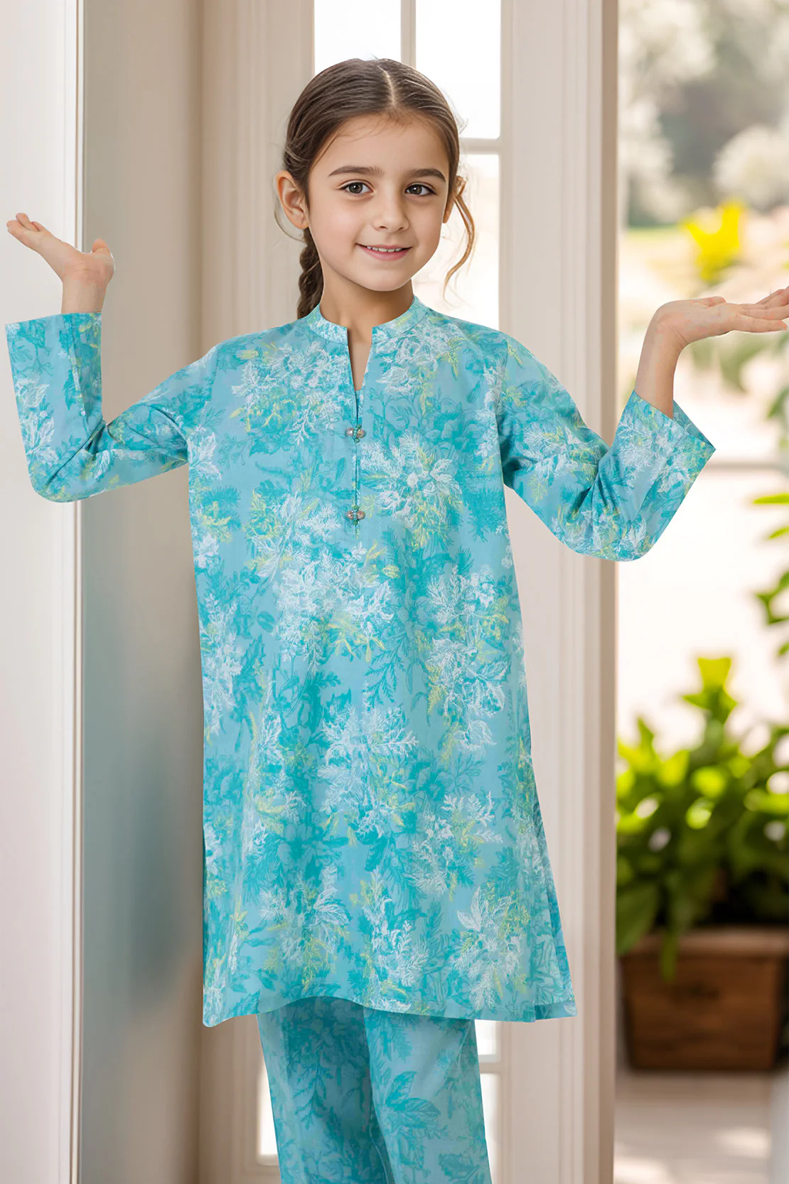 SAYA's Printed Lawn Stitched For Mom And Daughter - Image 4