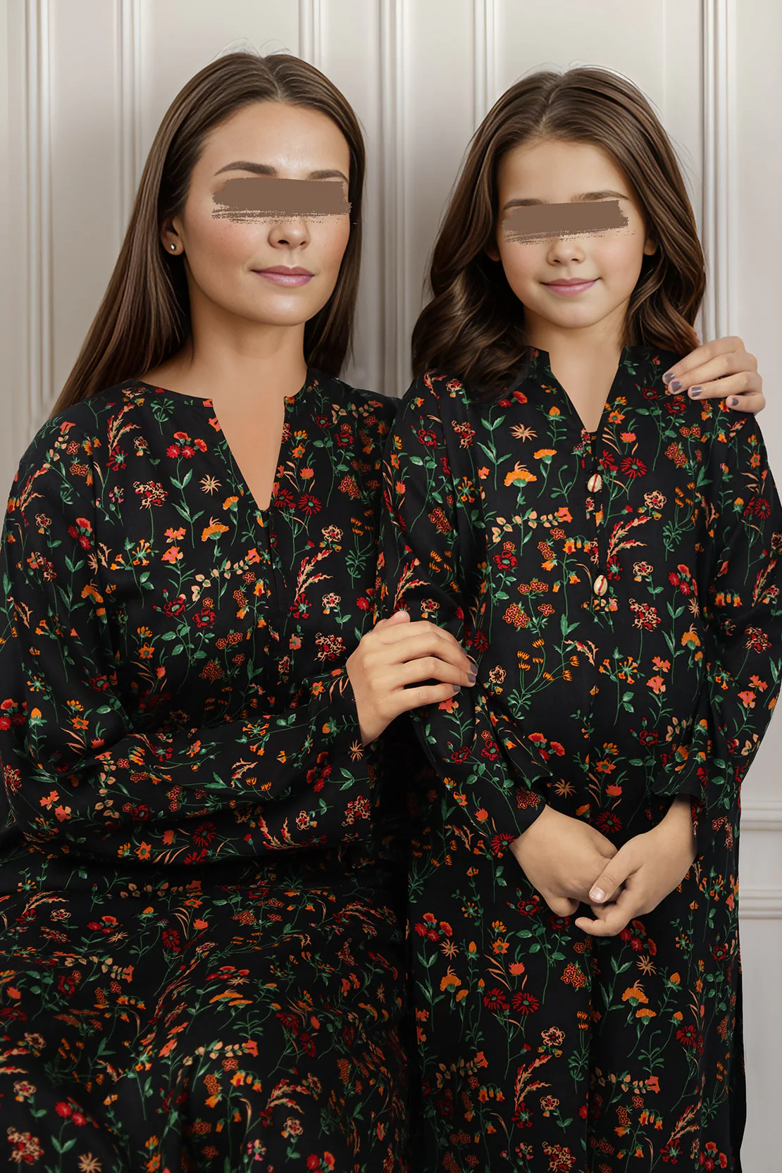 Saya'S Printed Viscose Twill Stitched For Mom And Daughter - Image 2