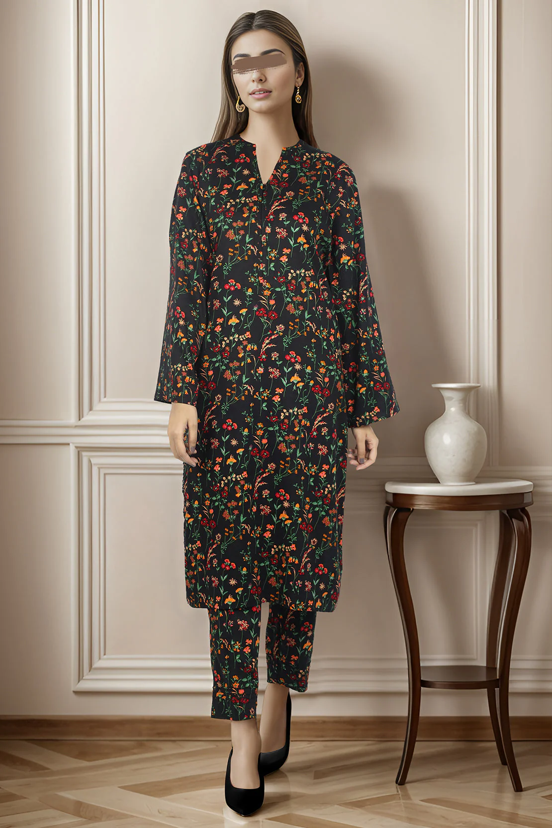 Saya'S Printed Viscose Twill Stitched For Mom And Daughter - Image 4