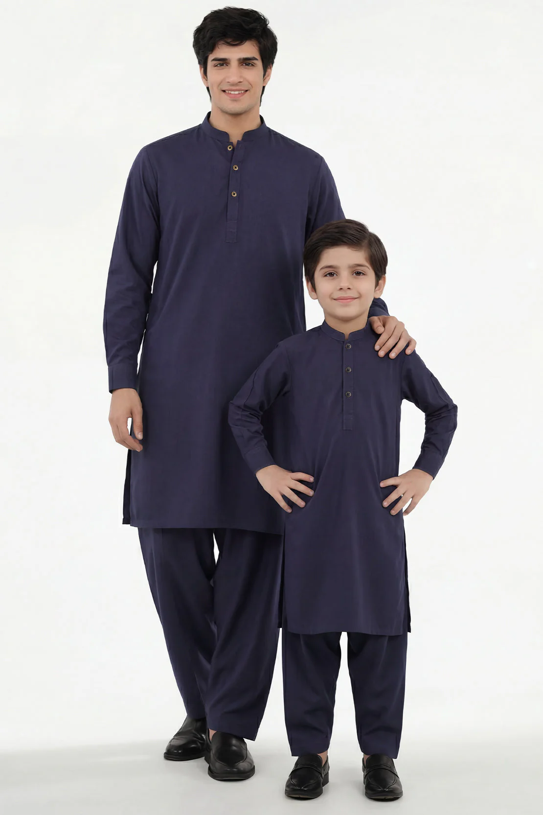 SAYA's Solid Wash N Wear Stitched For Dad And Me