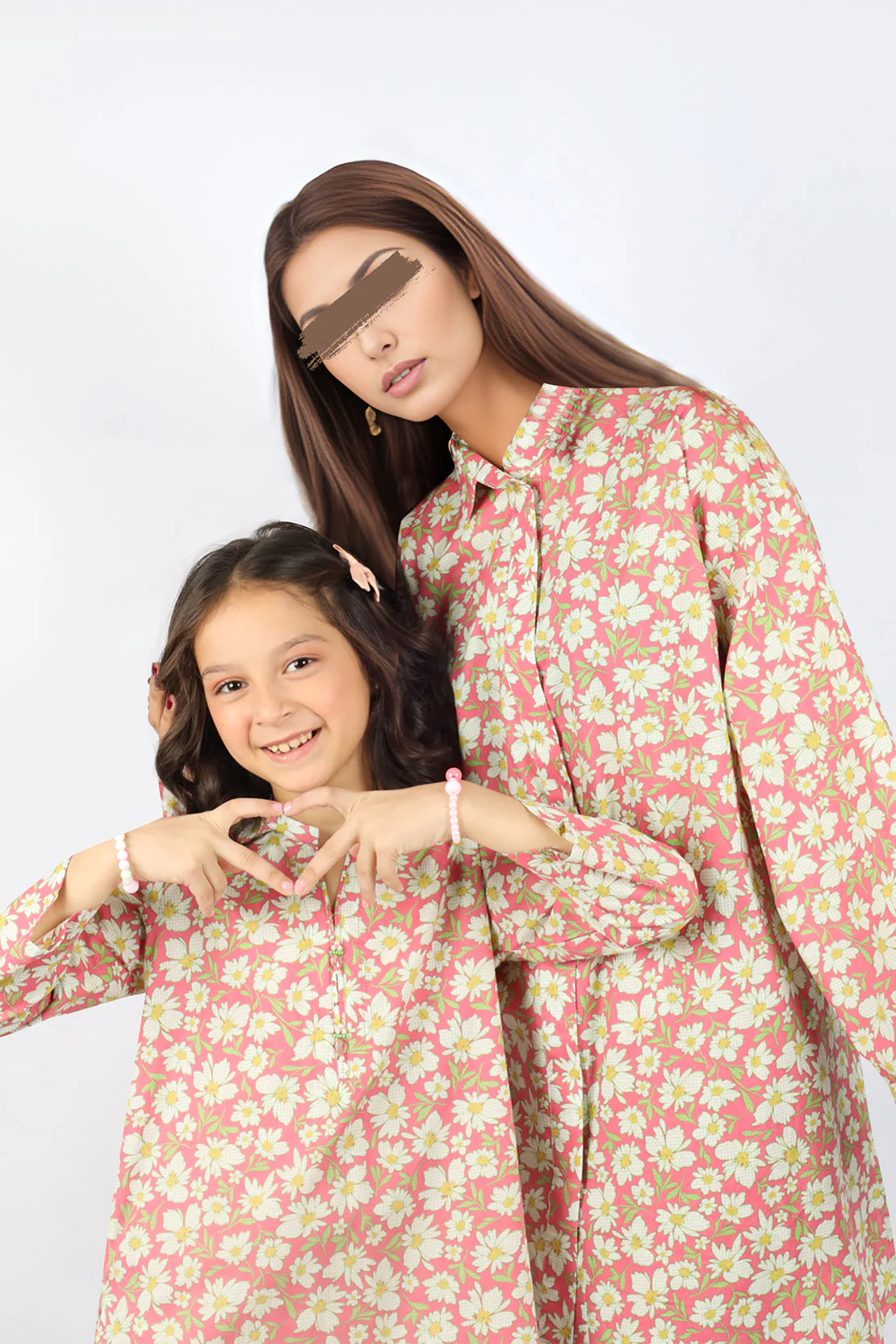 SAYA's Stitched Printed Cambric/Lawn For Mom And Daughter - Image 2