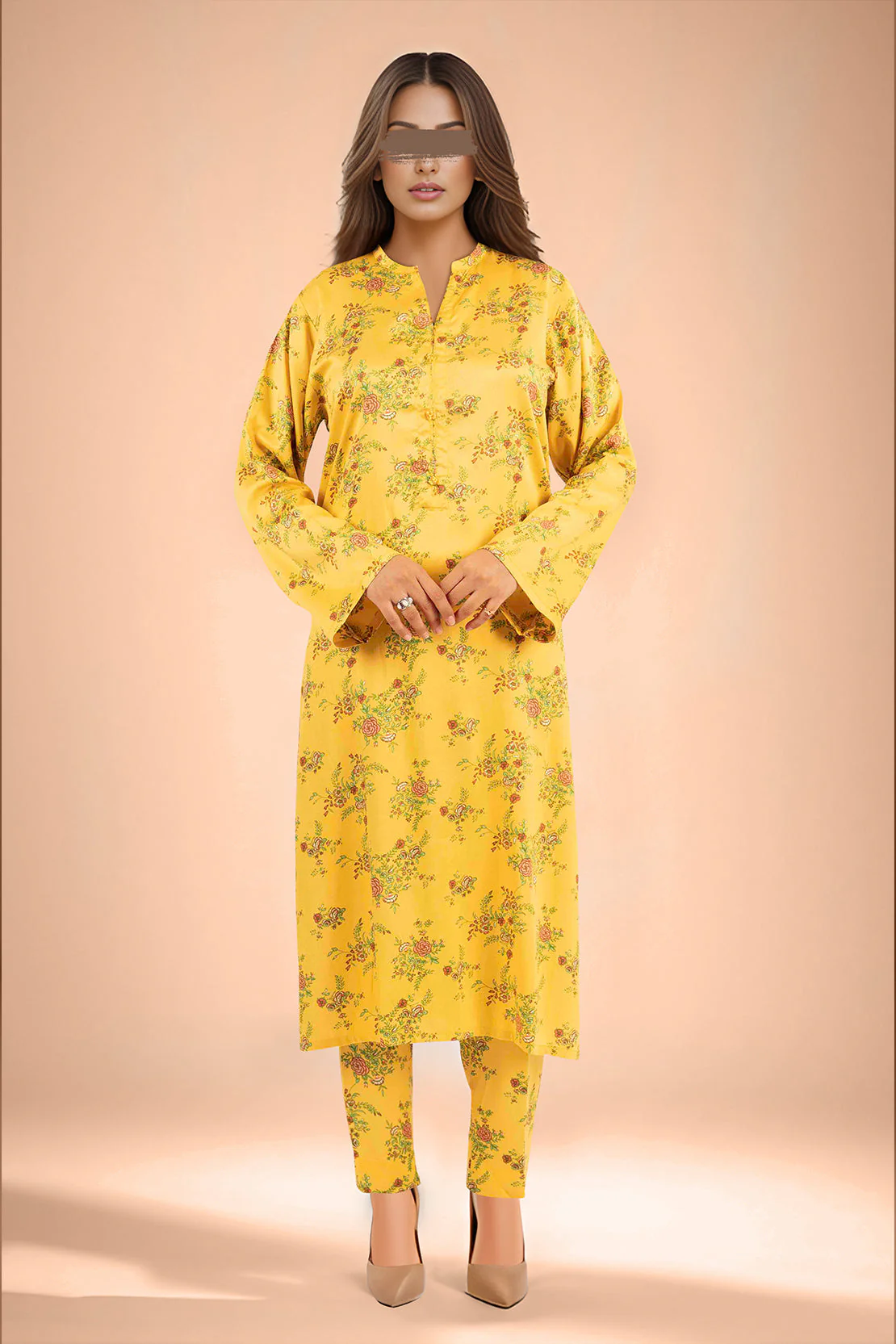 Saya'S Stitched Printed Karandi For Mom And Daughter - Image 2