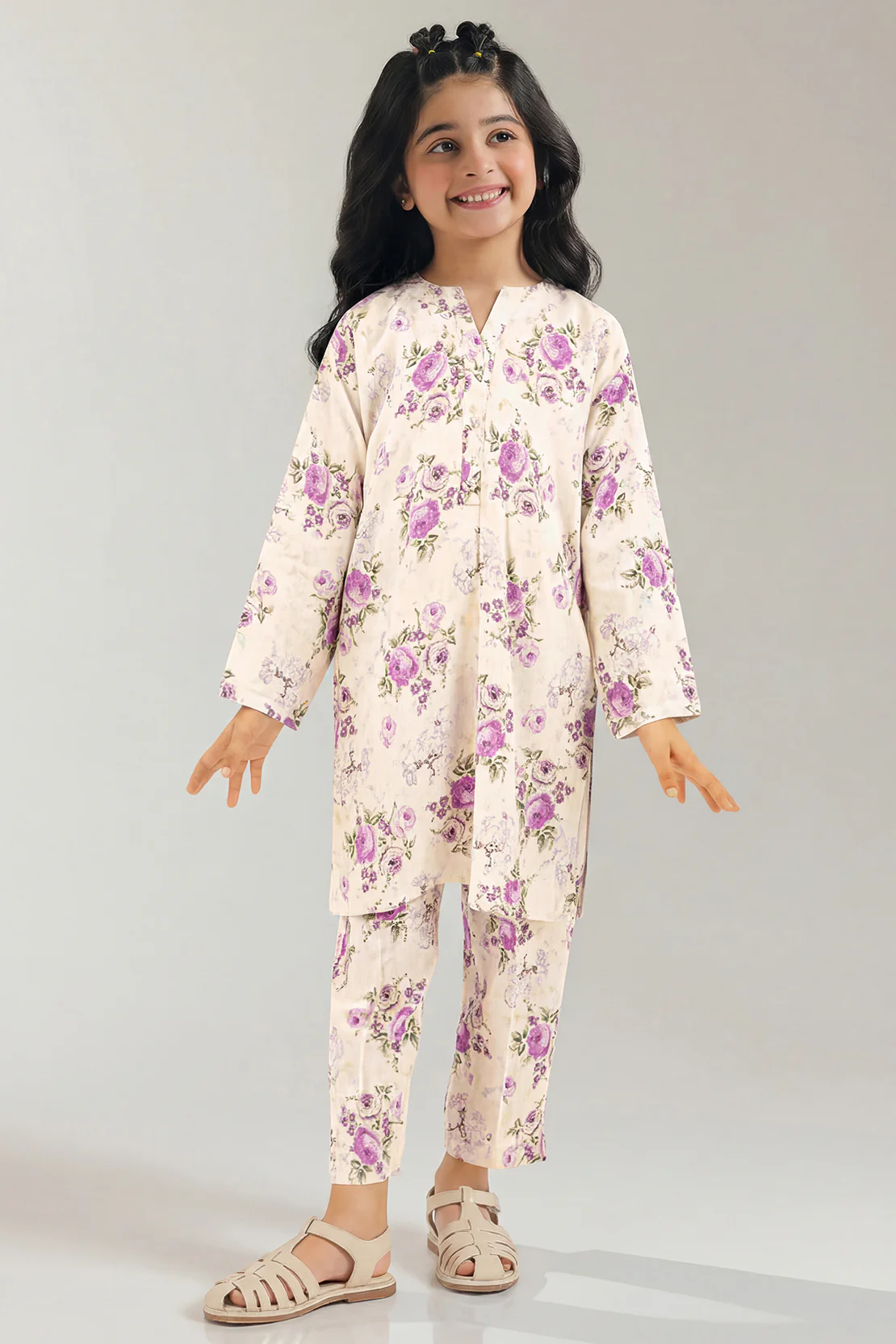 Saya'S Stitched Printed Karandi For Mom And Daughter - Image 5