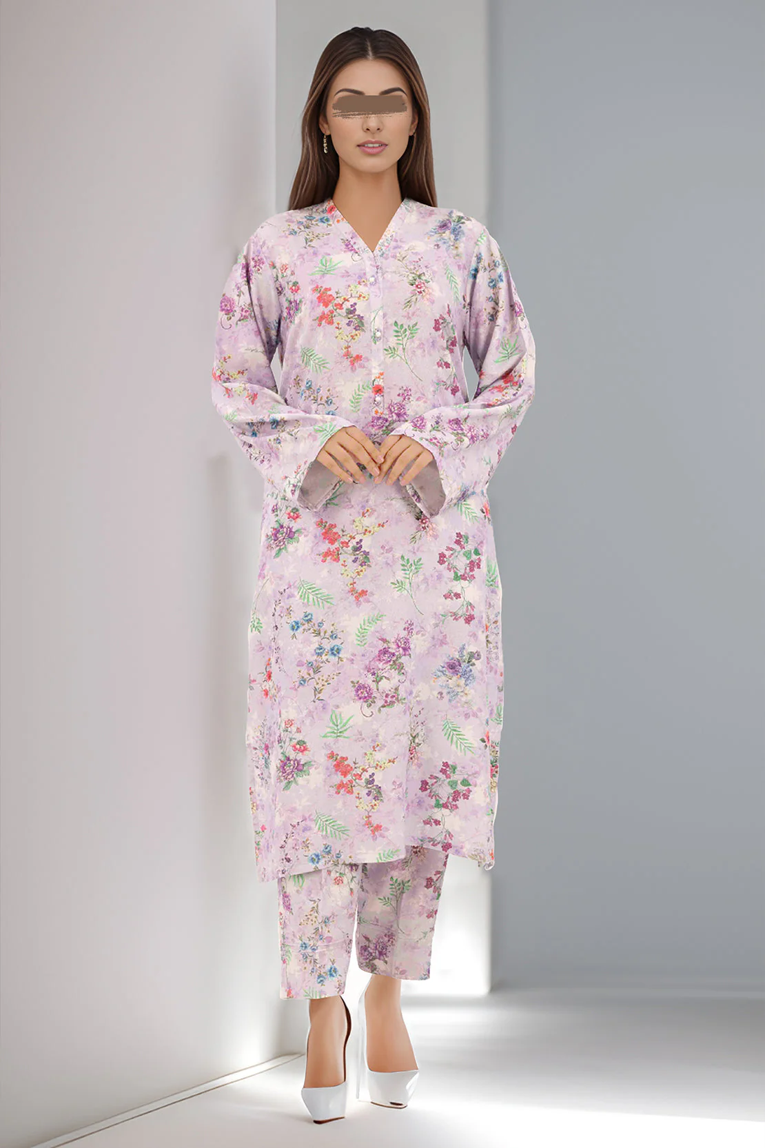 Saya'S Stitched Printed Karandi For Mom And Daughter - Image 6